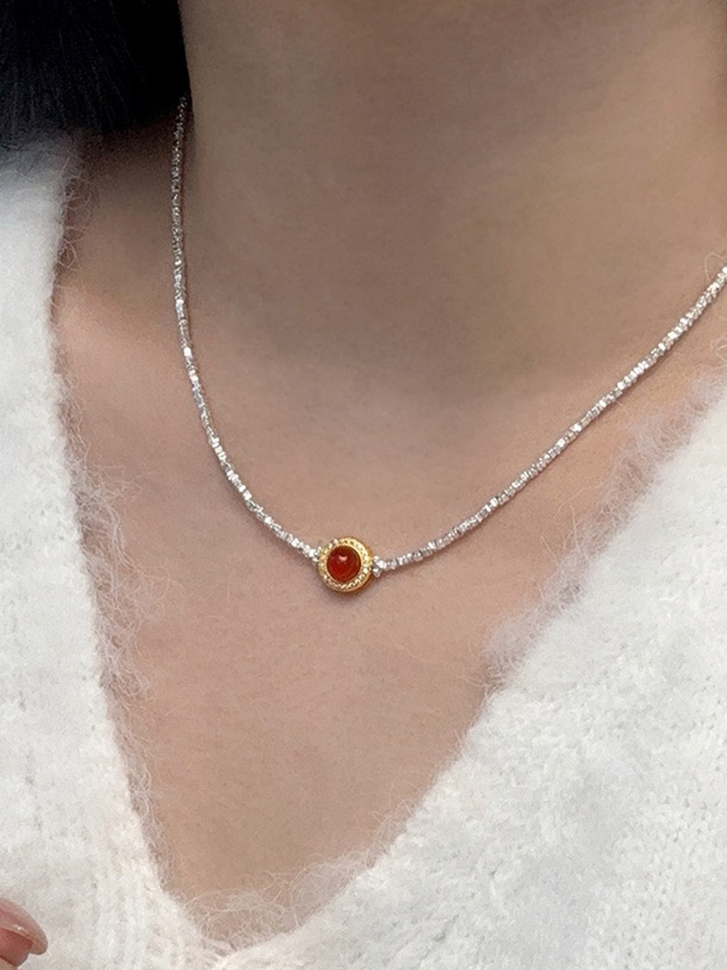 RED AGATE NECKLACE
