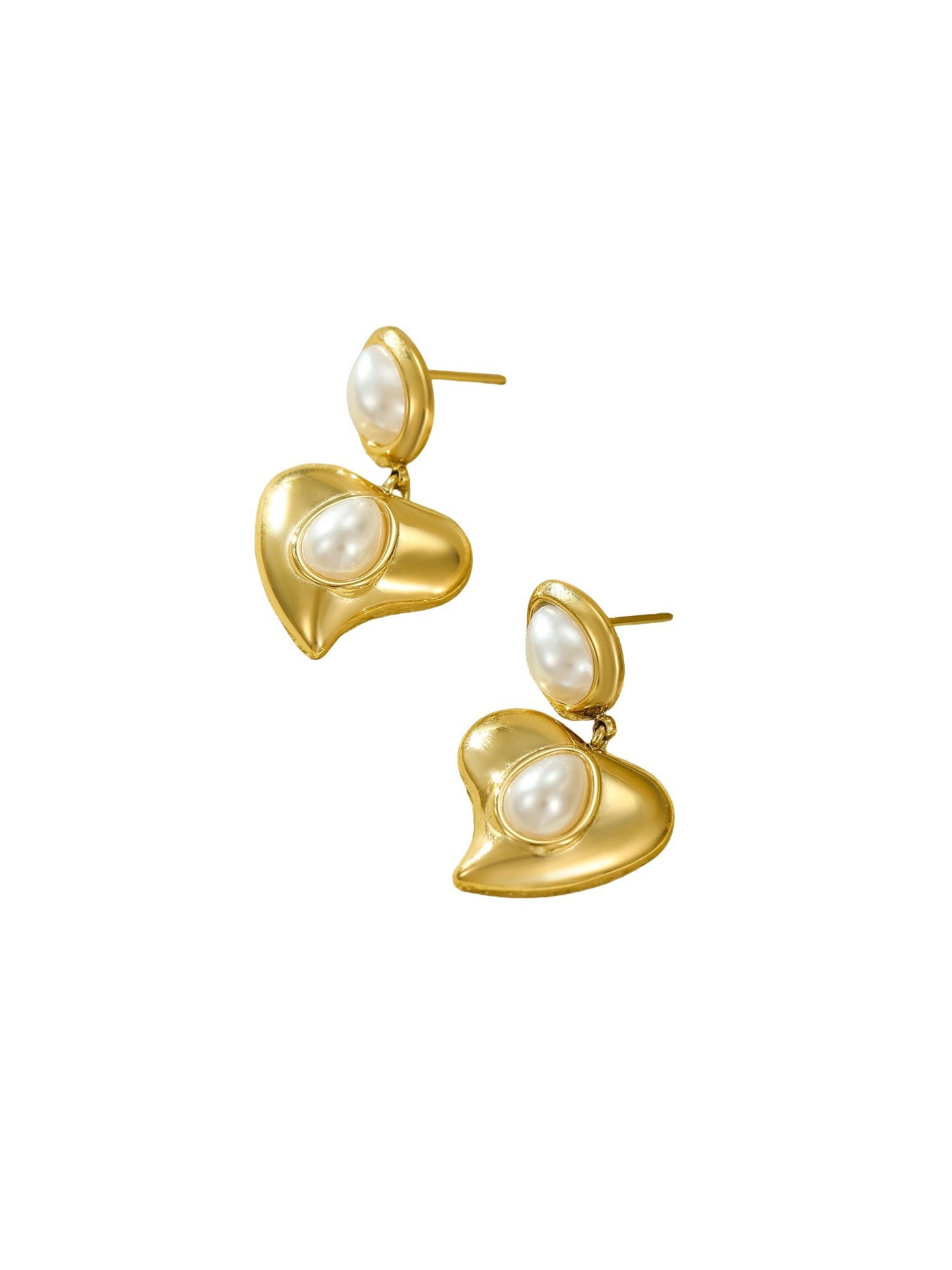 HEART PEARL EARRINGS