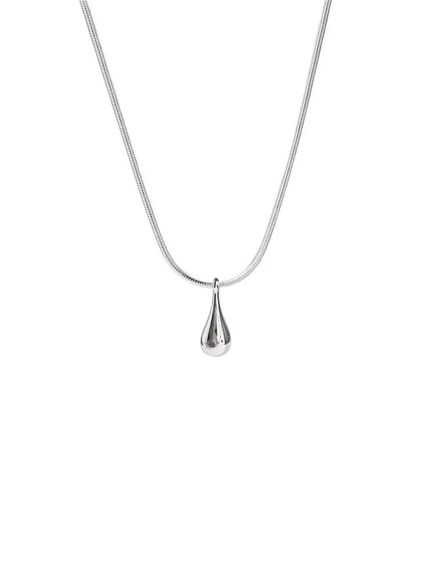 SILVER DROP NECKLACE