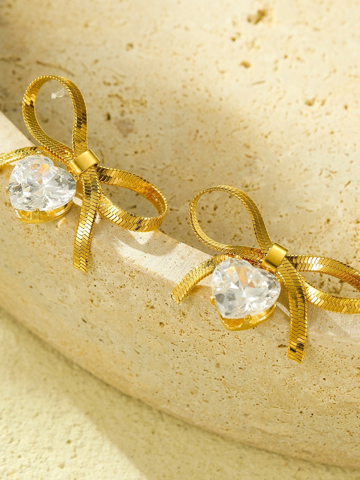 ZIRCON BOW EARRINGS
