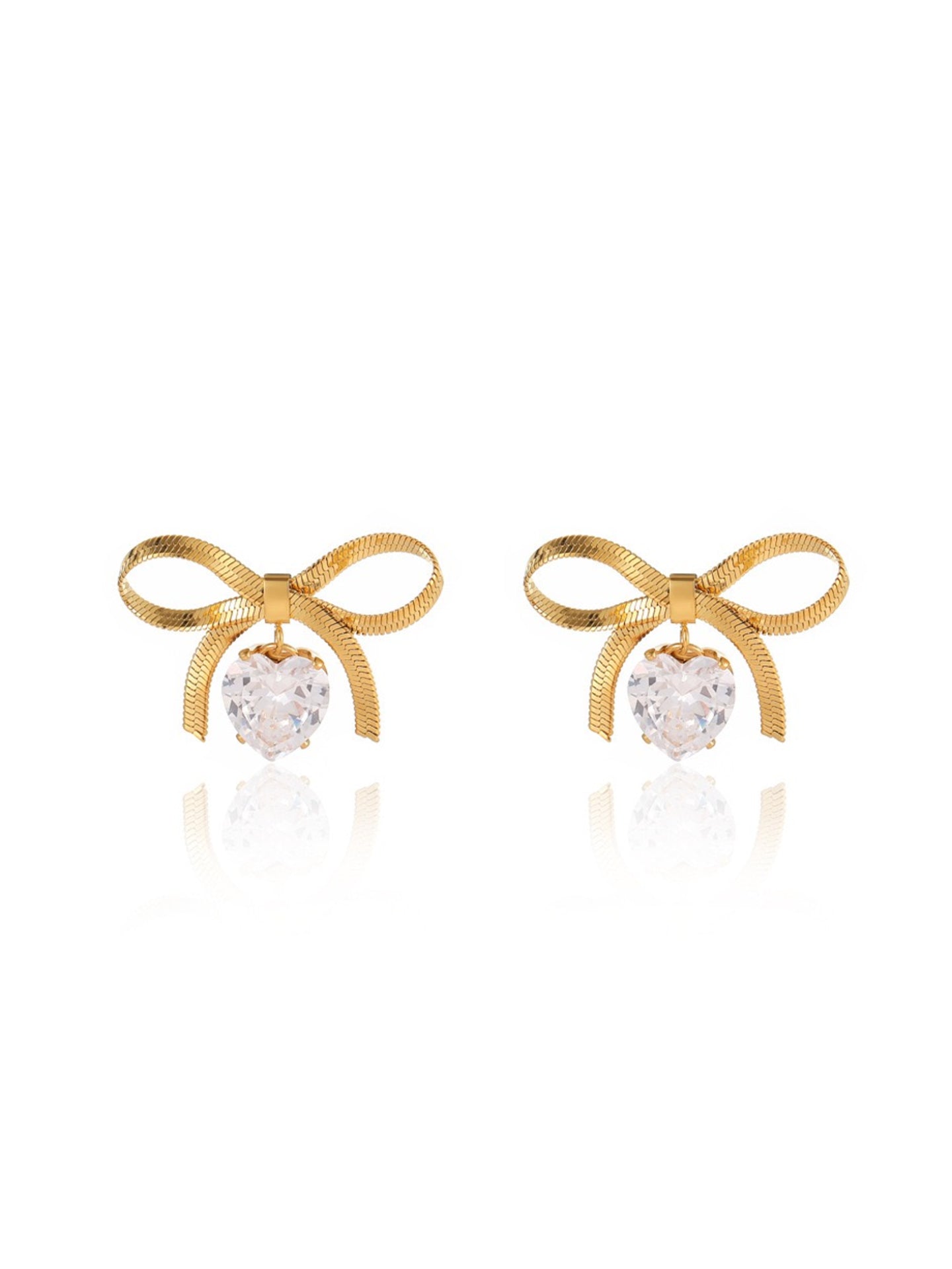 ZIRCON BOW EARRINGS
