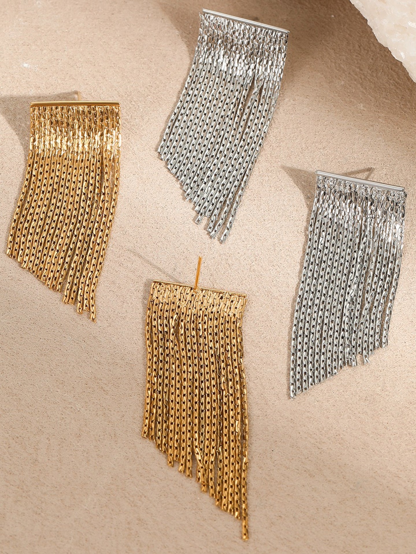 CHAIN FRINGE EARRINGS