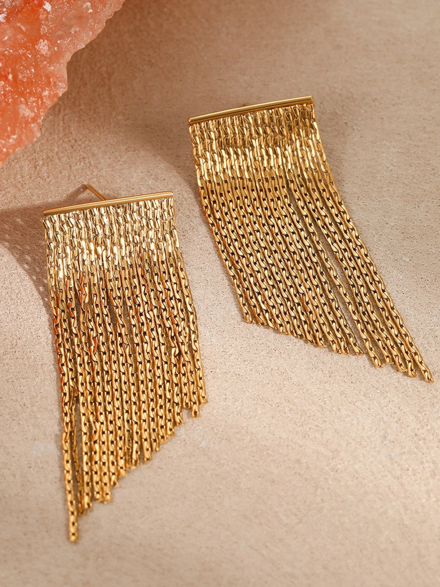 CHAIN FRINGE EARRINGS
