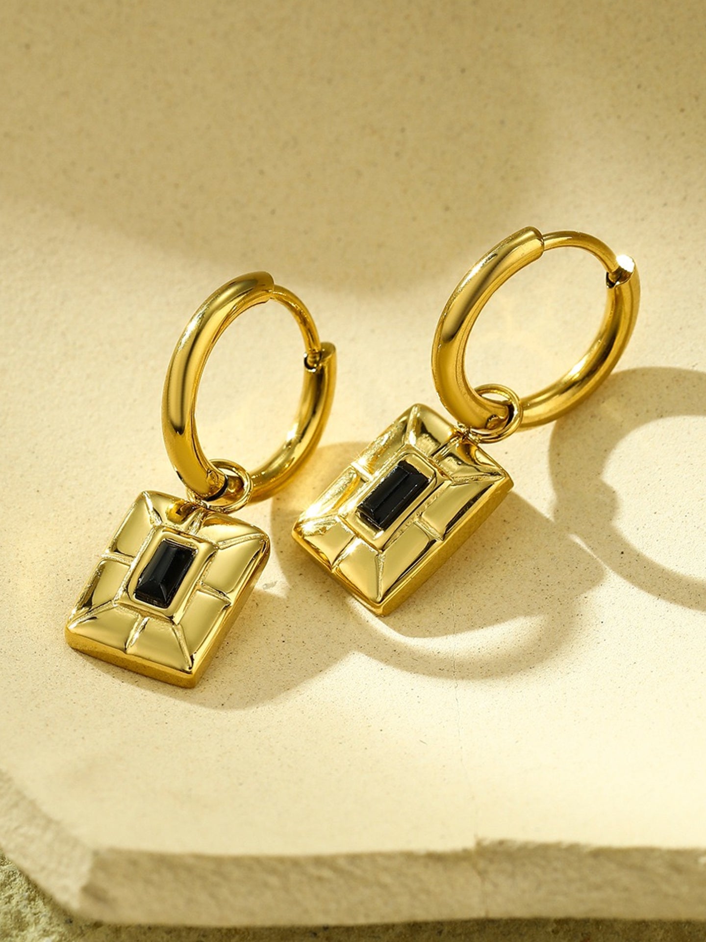 SQUARE ZIRCON EARRINGS