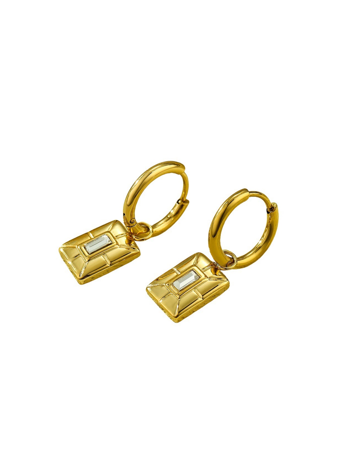 SQUARE ZIRCON EARRINGS