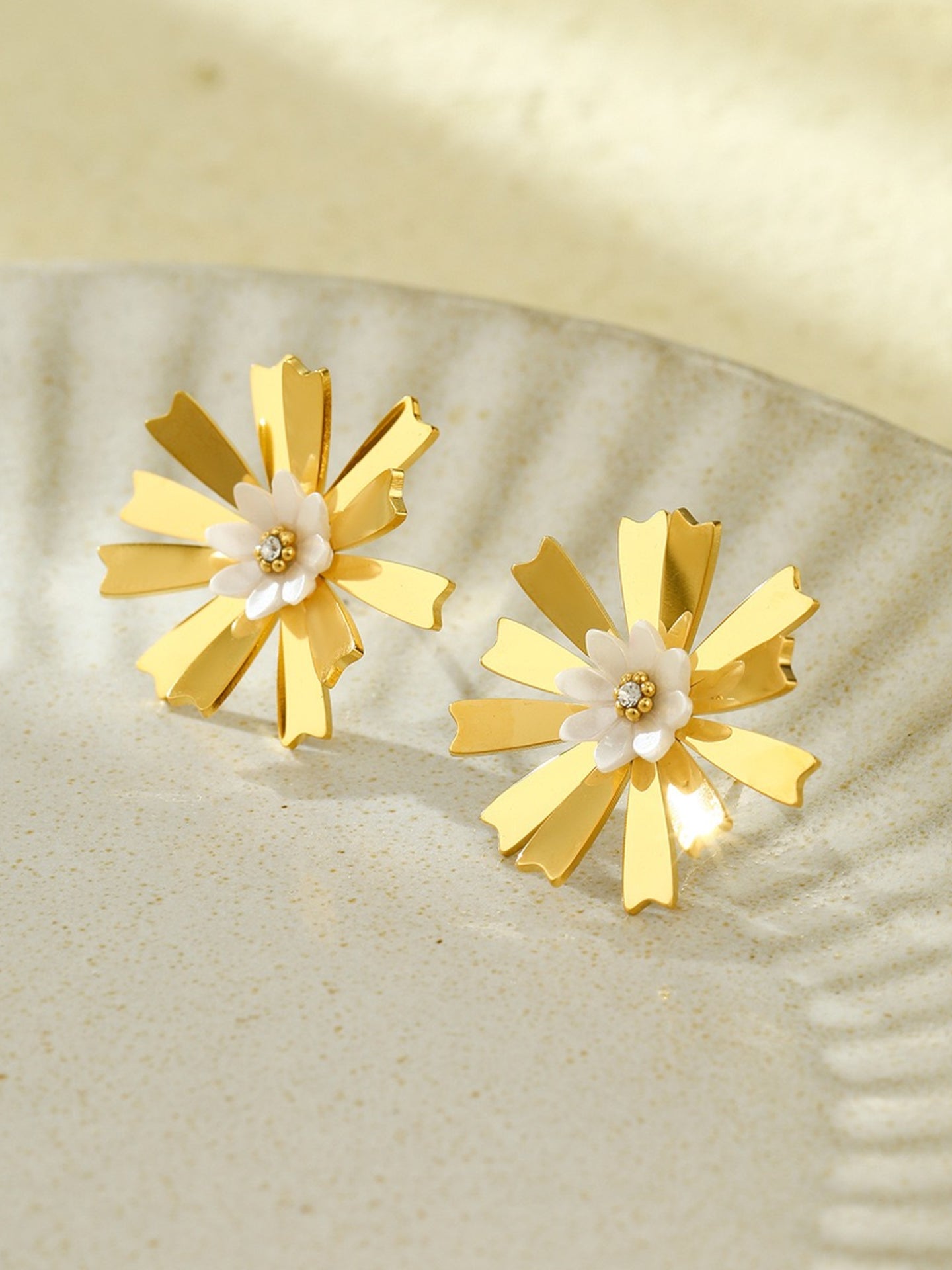 OPENWORK FLORAL EARRINGS