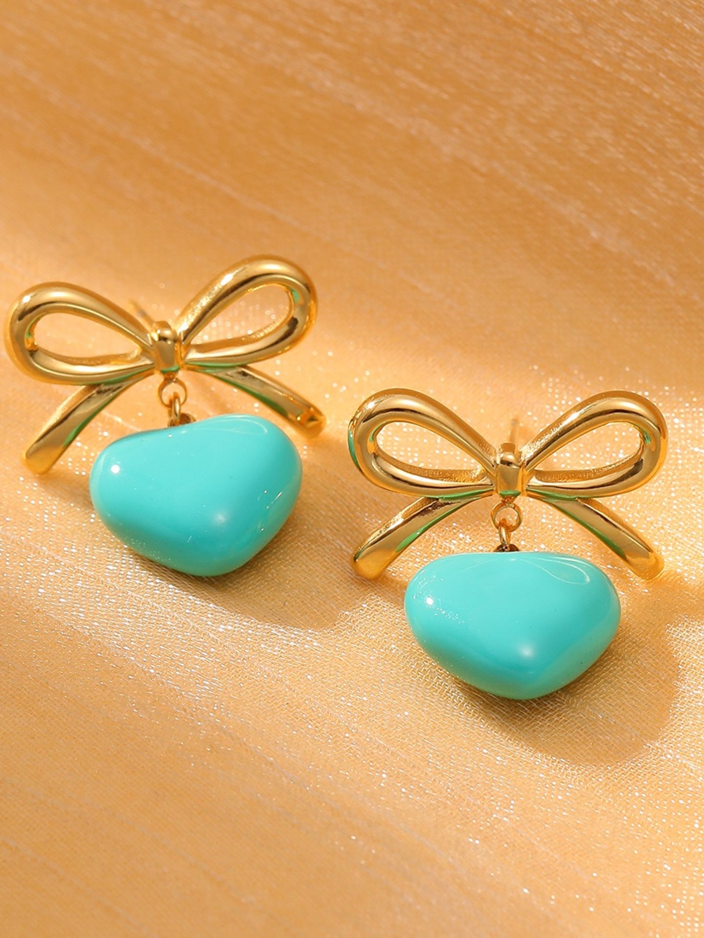 GLAZED HEART EARRINGS