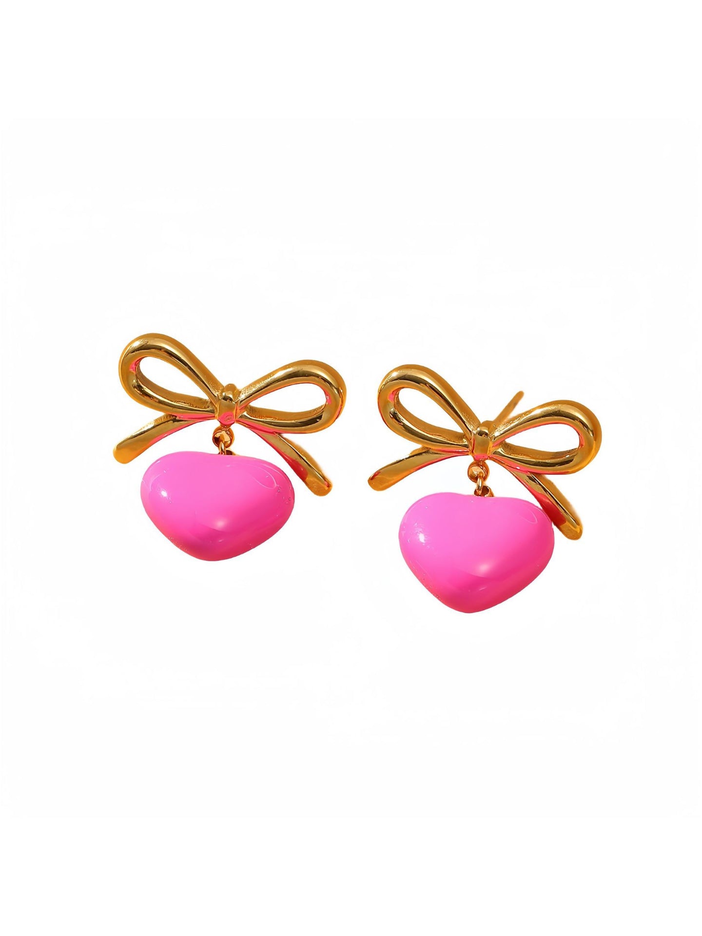 GLAZED HEART EARRINGS