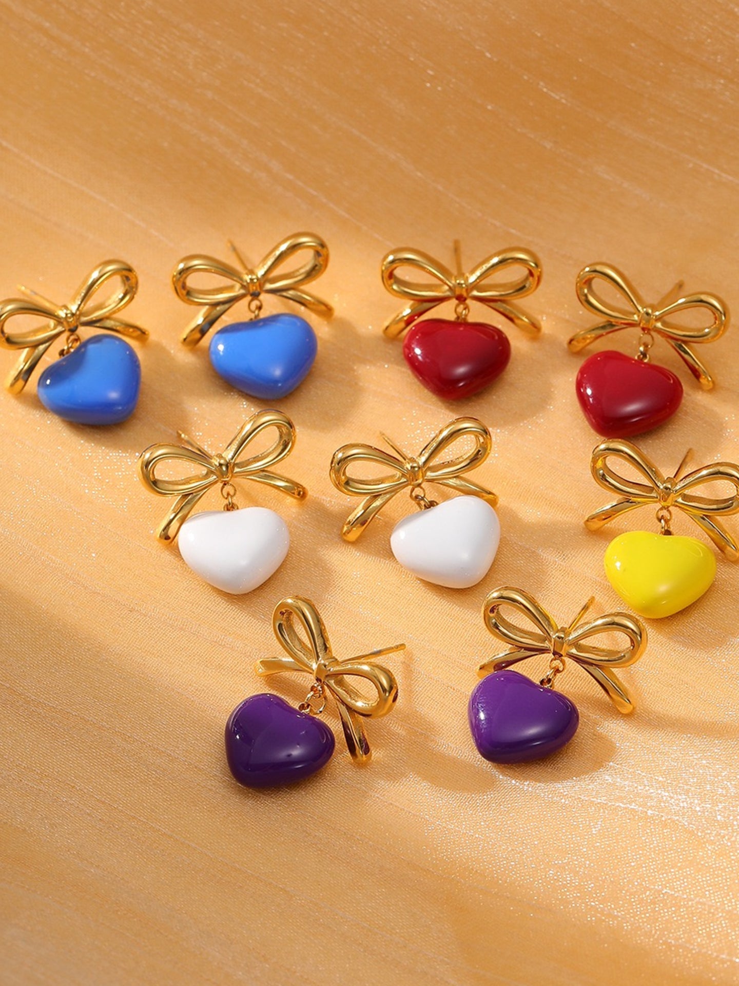 GLAZED HEART EARRINGS