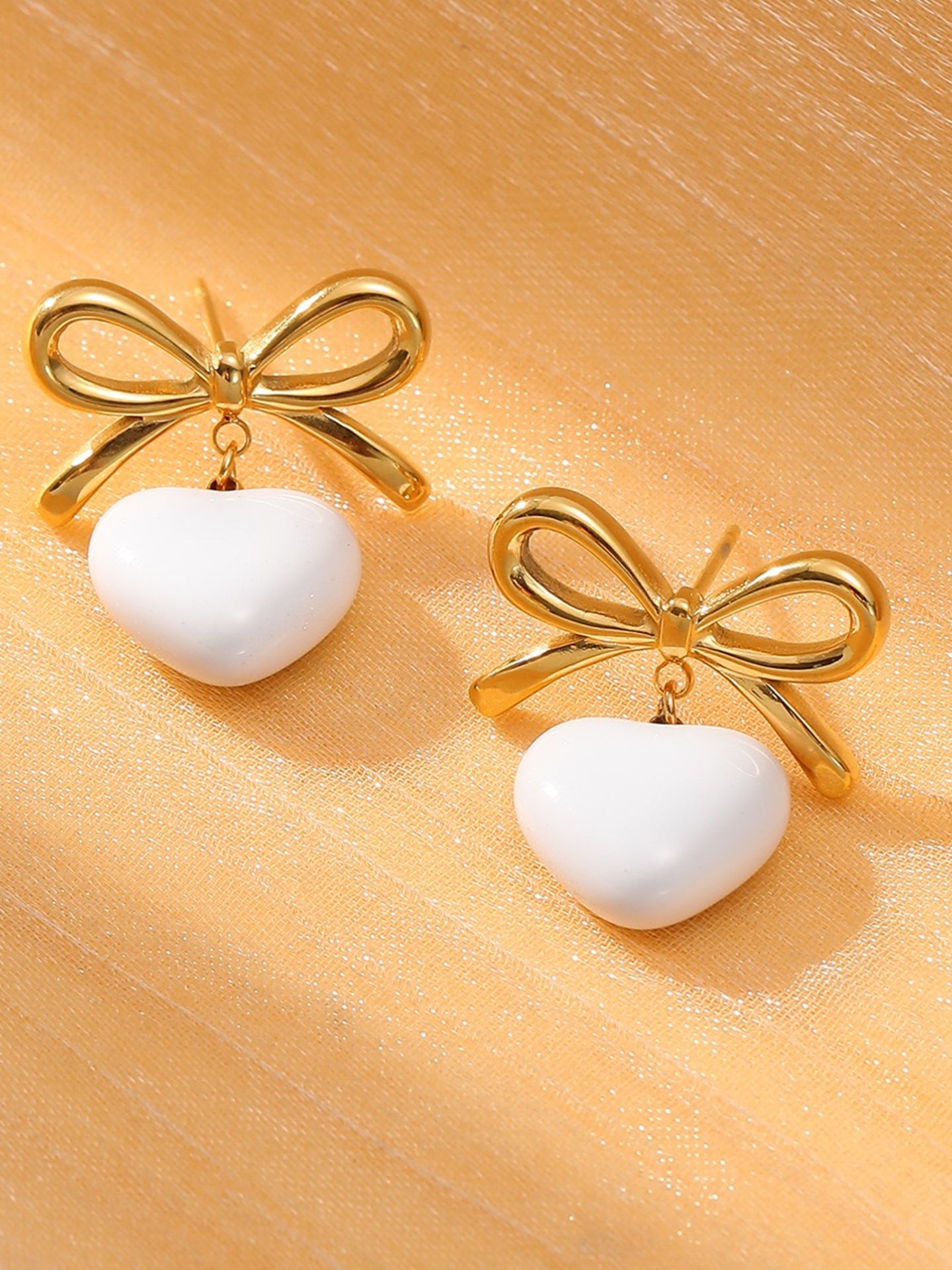 GLAZED HEART EARRINGS