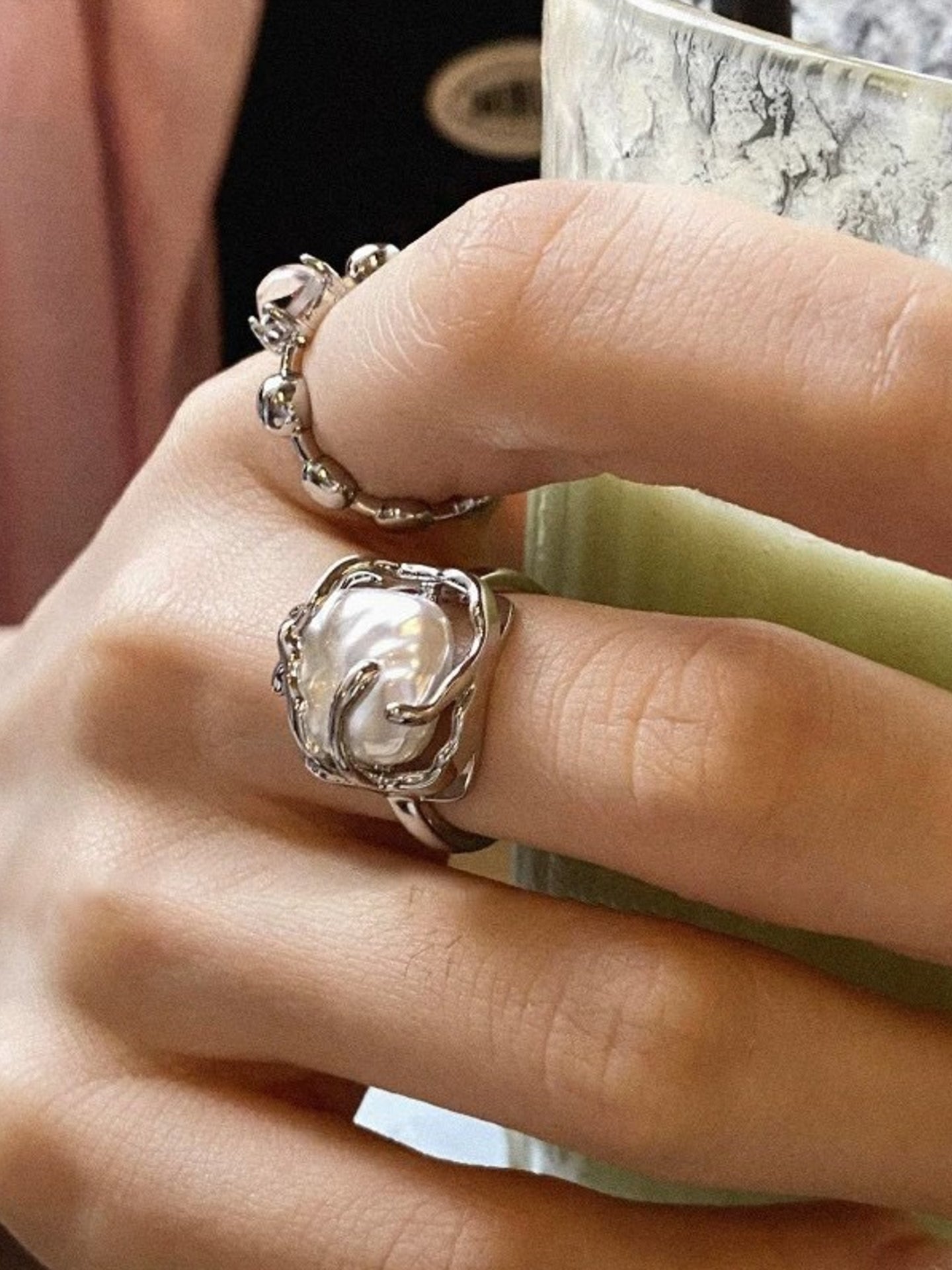 BAROQUE PEARL RING