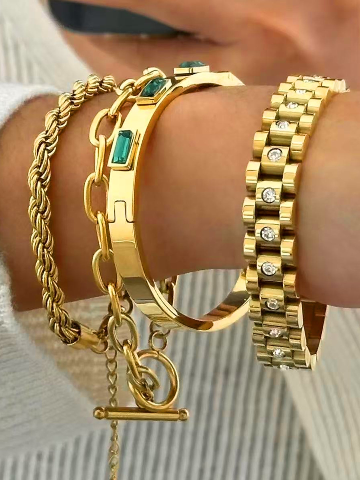 WATCHBAND STATEMENT BRACELET