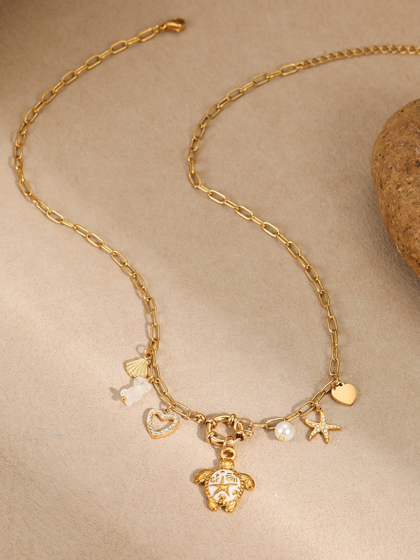 TURTLE PENDANT OCEAN NECKLACE