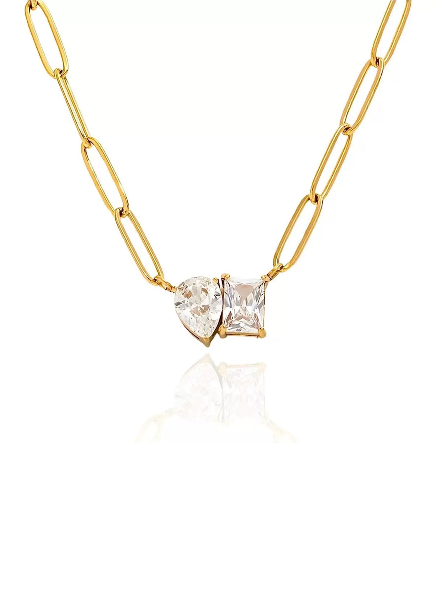 PEAR-CUT ZIRCON NECKLACE