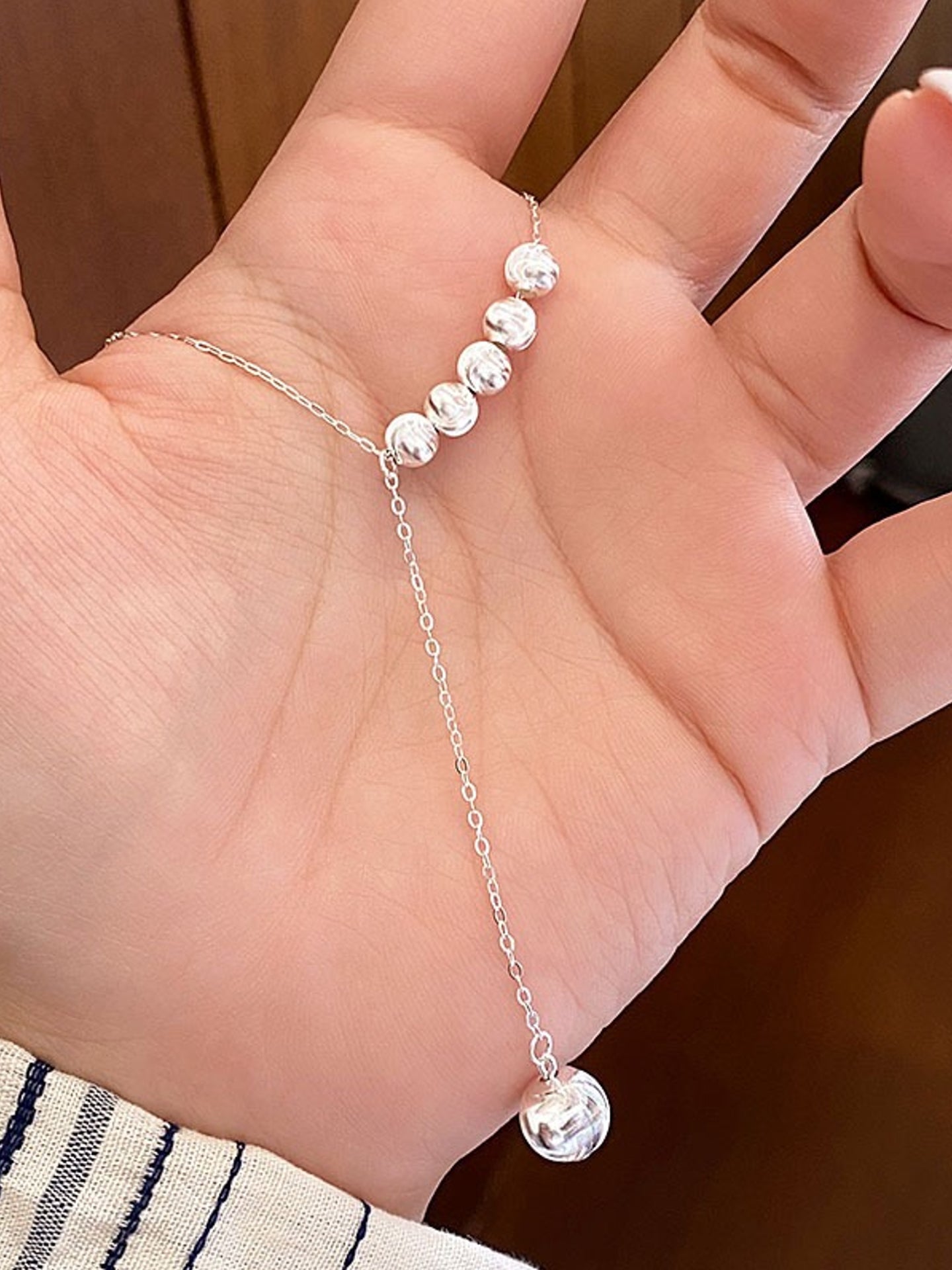 CAT'S EYE TASSEL NECKLACE