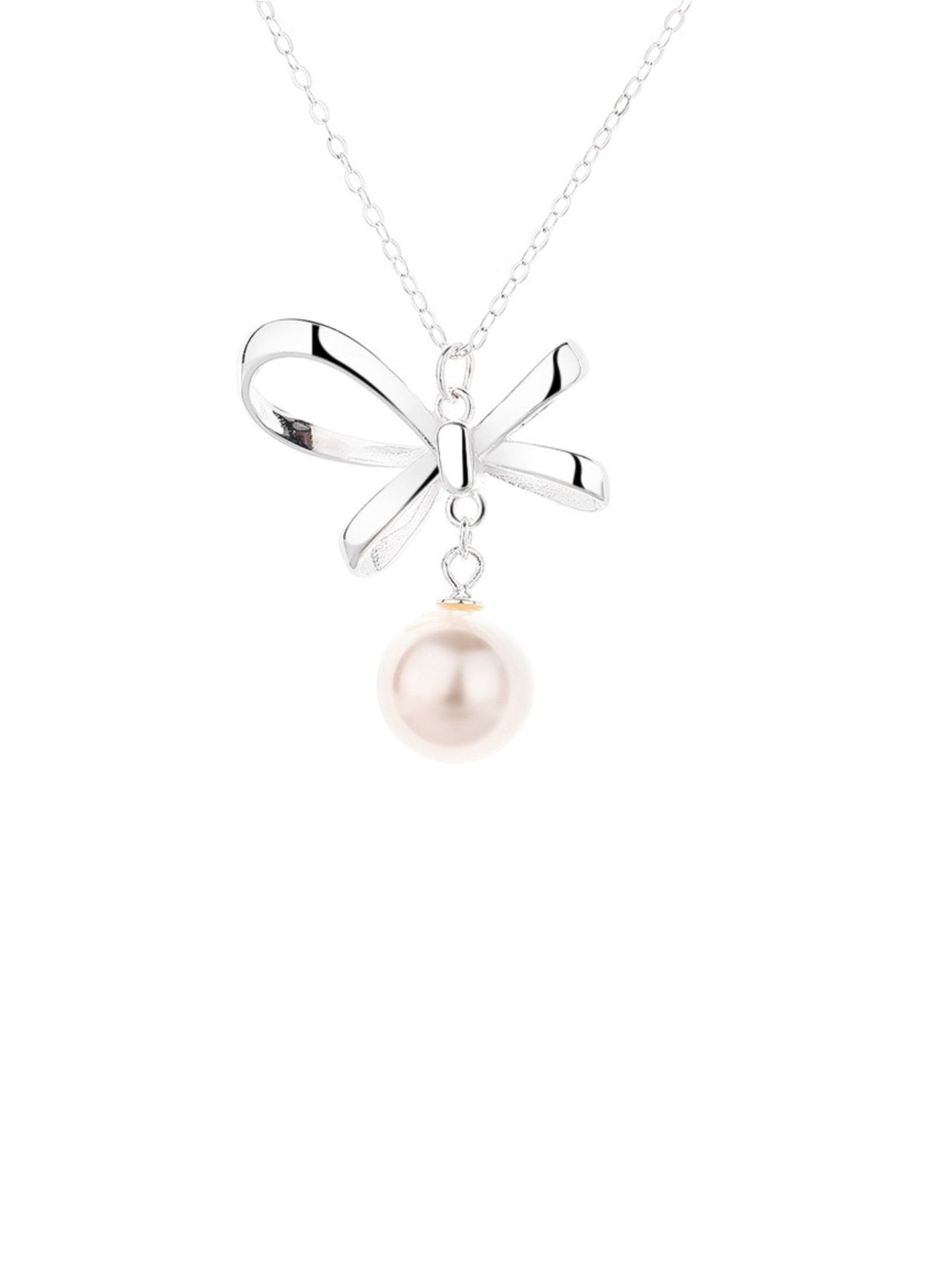 BOW PEARL NECKLACE