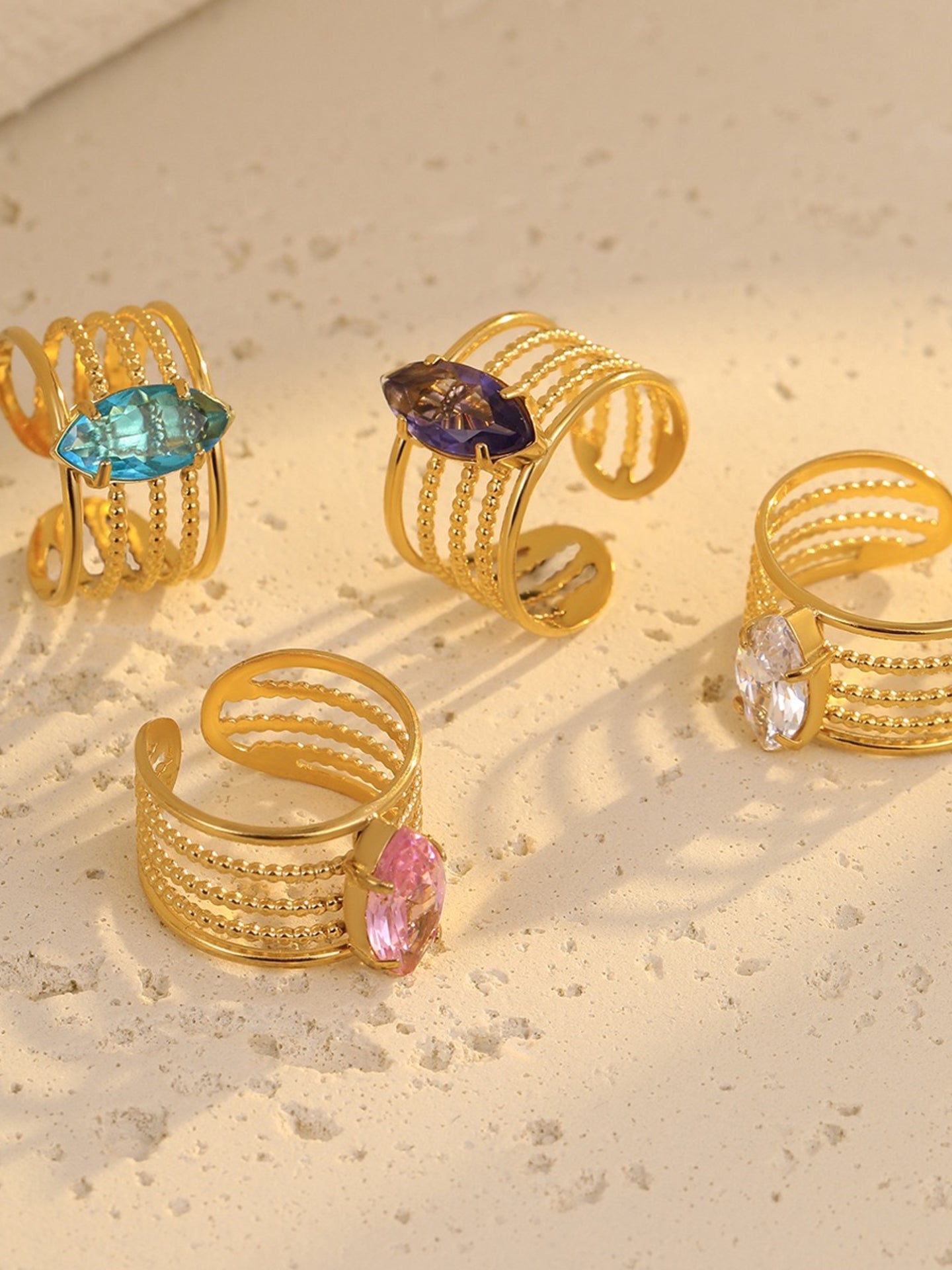 OPENWORK ZIRCON RING