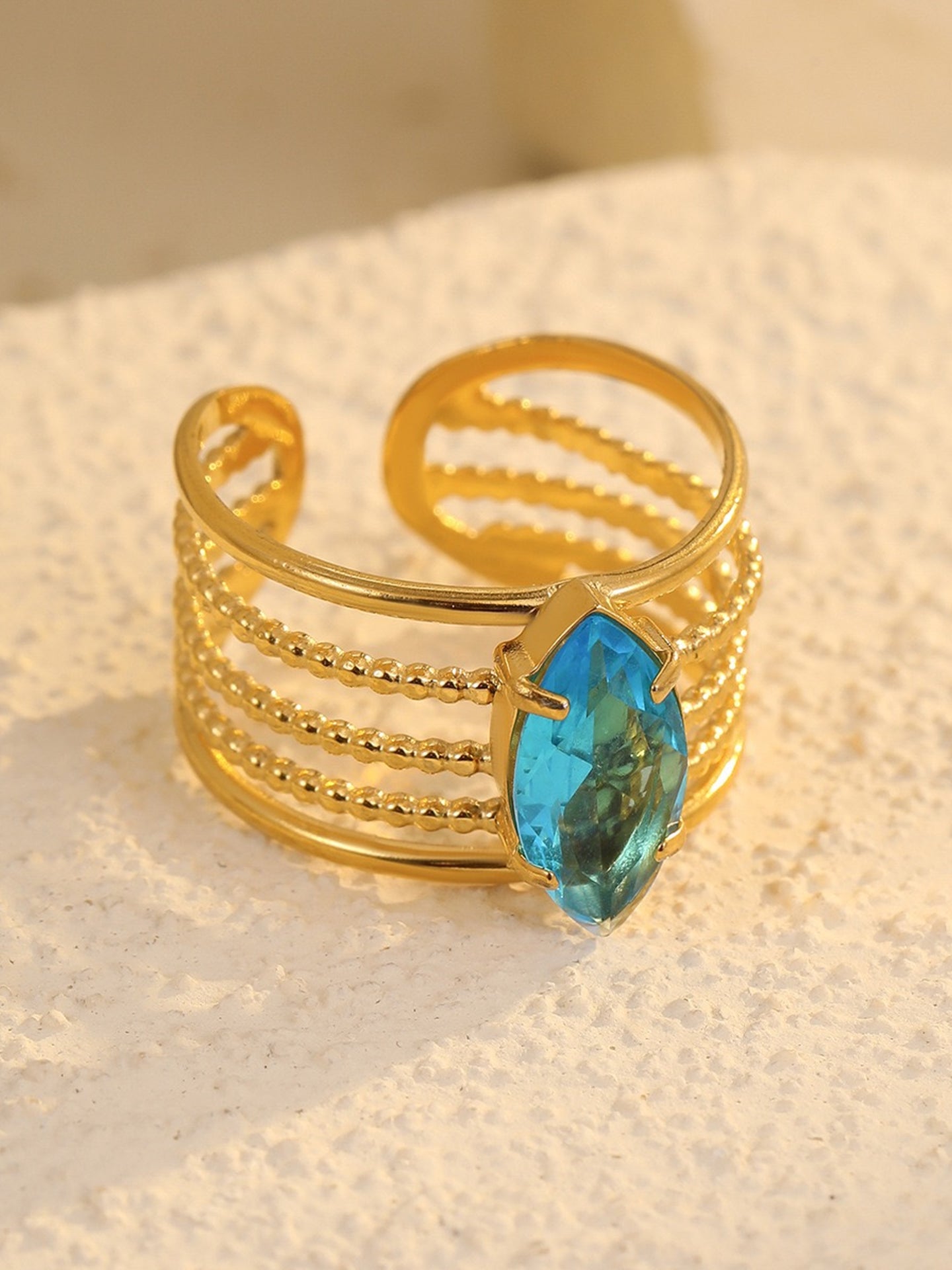 OPENWORK ZIRCON RING