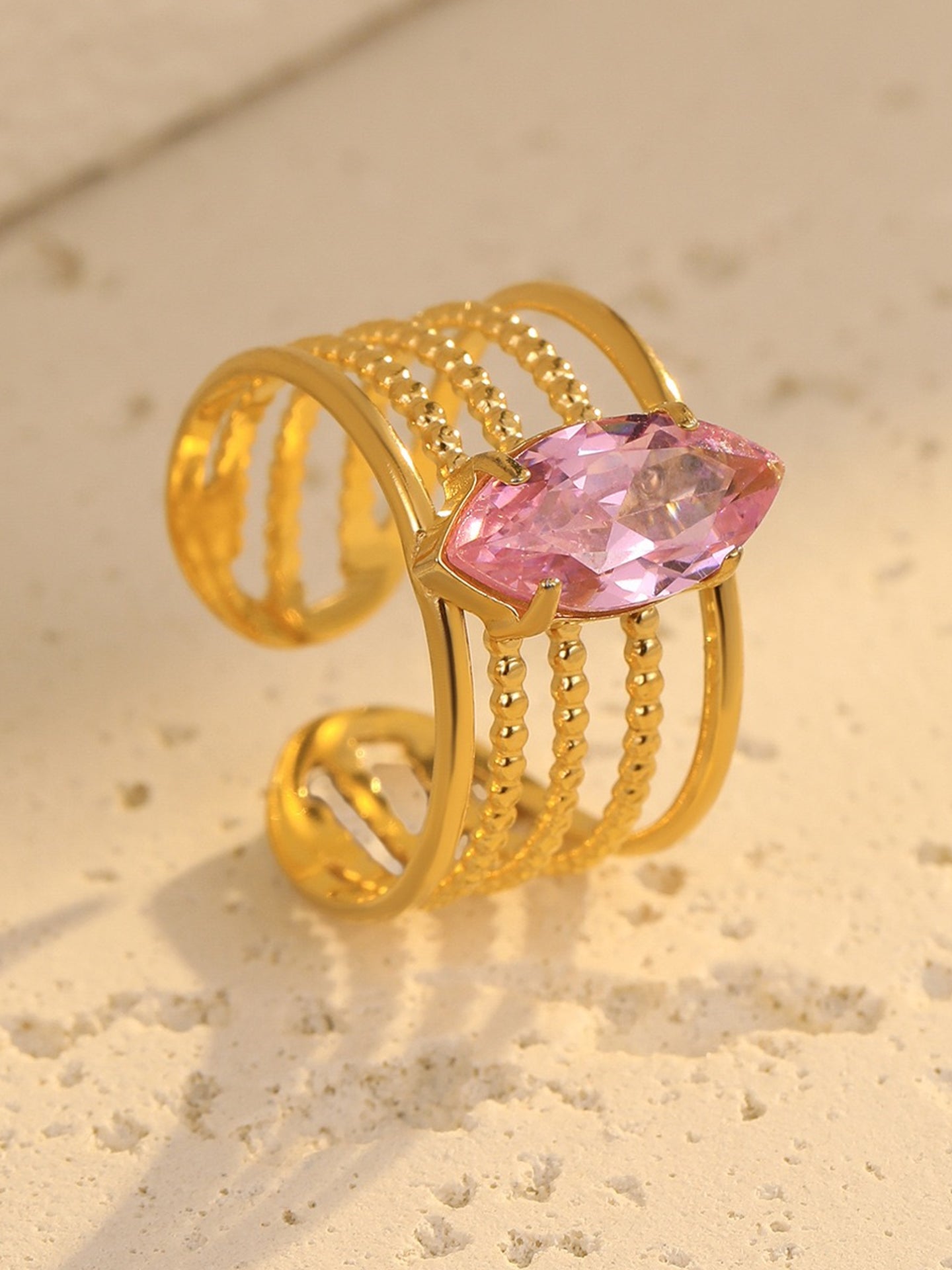 OPENWORK ZIRCON RING