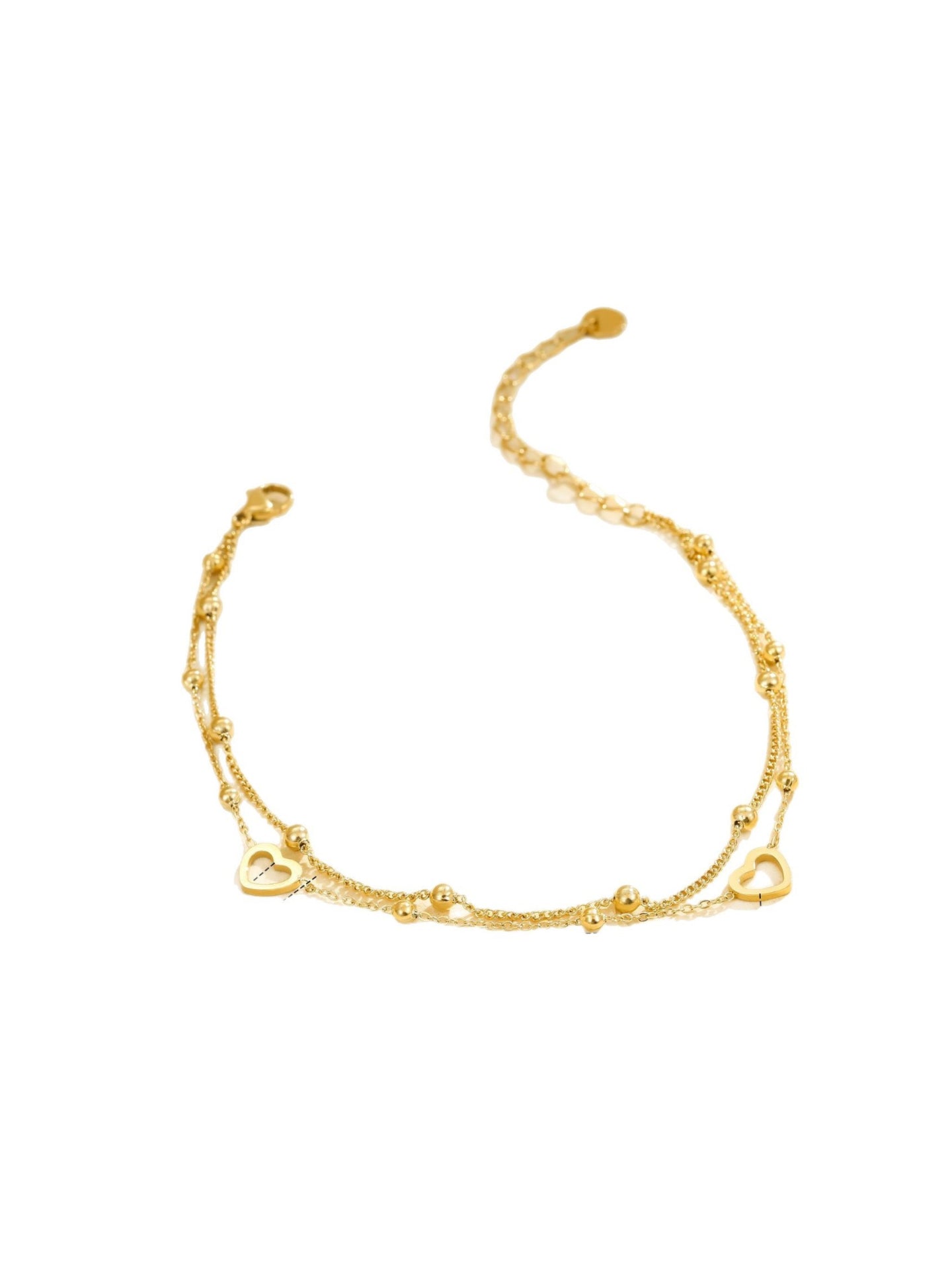 LAYERED HEART ANKLET