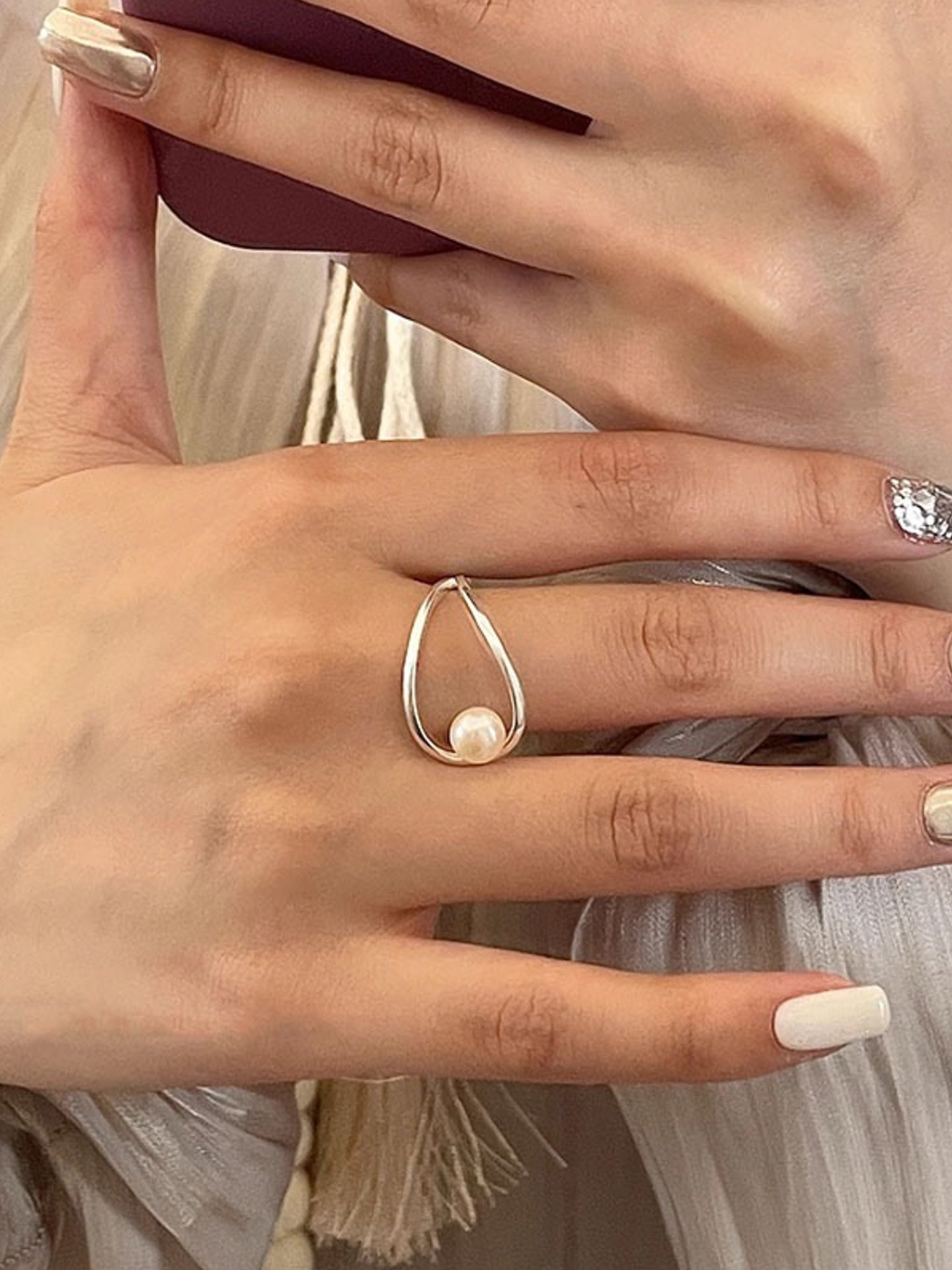 NATURAL PEARL RING
