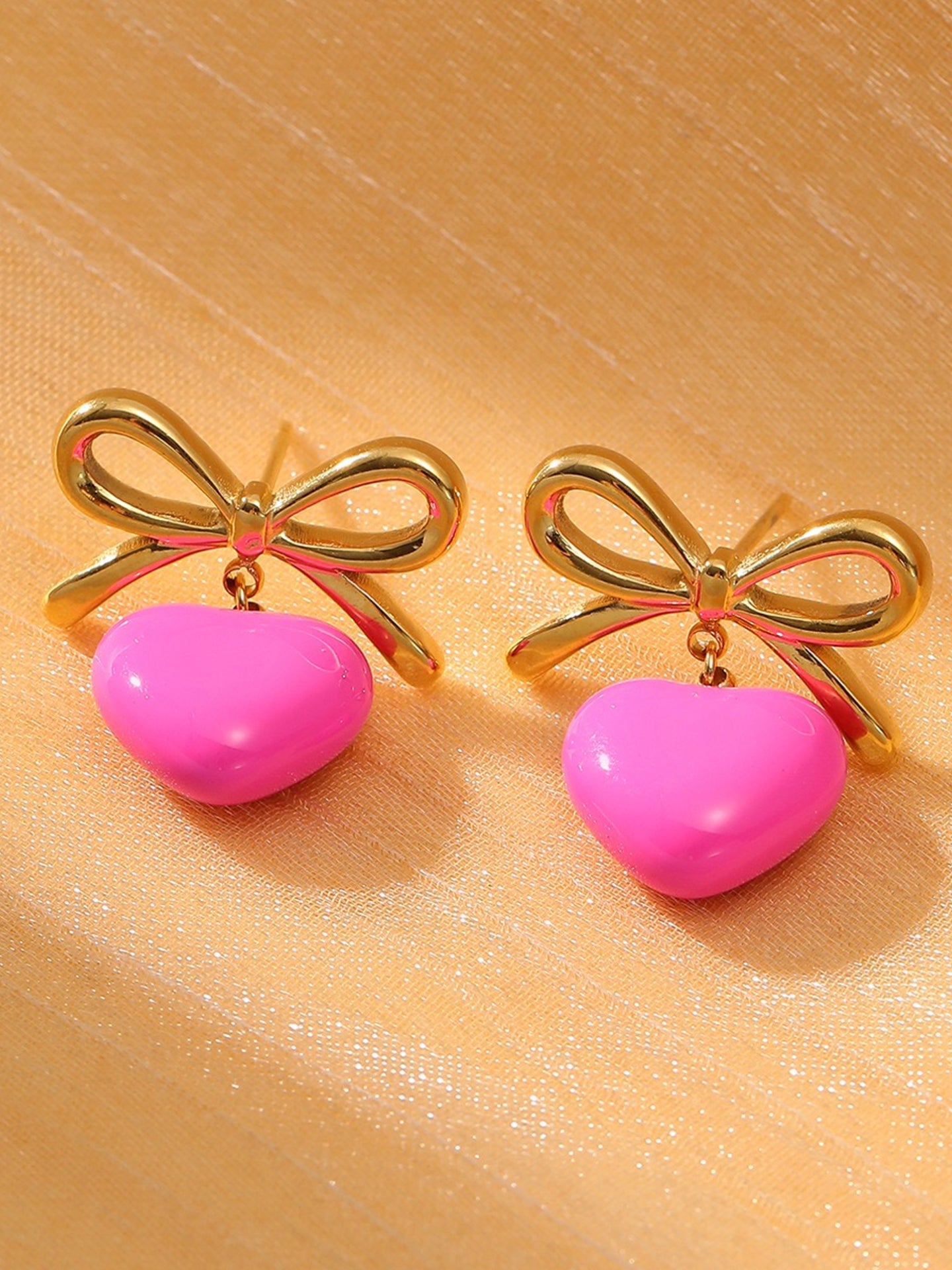 GLAZED HEART EARRINGS