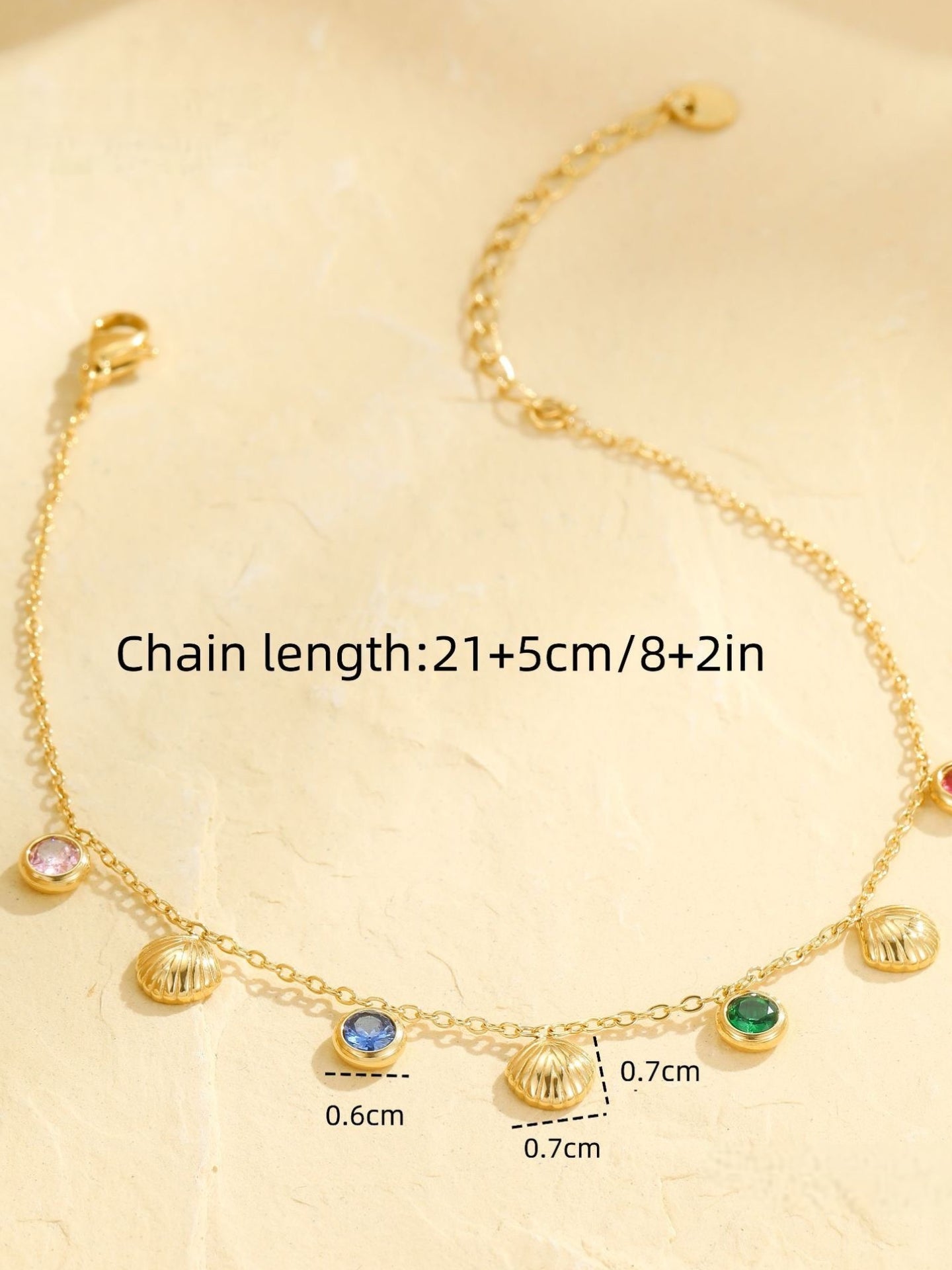 COLORFUL DIAMOND ANKLET