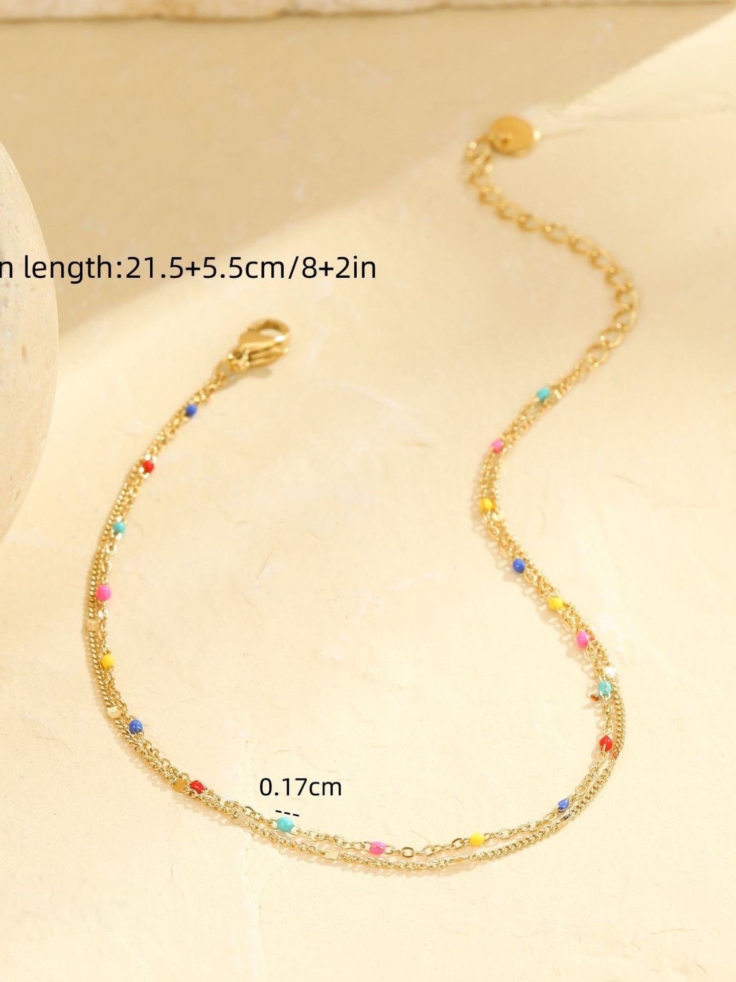ENAMEL BEADED ANKLET