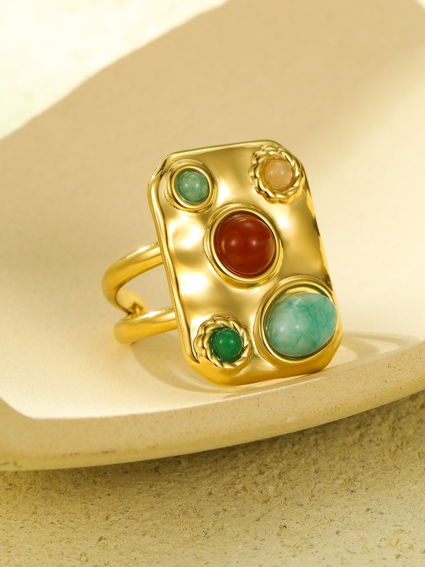 SQUARE GEMSTONE RING
