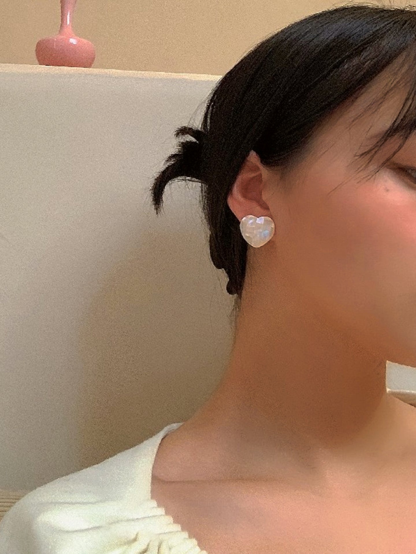 BOUCLES D'OREILLES EN FORME DE COEUR