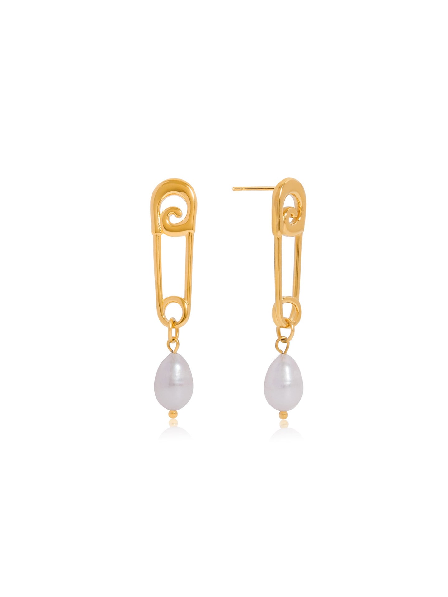 PAPERCLIP PEARL EARRINGS