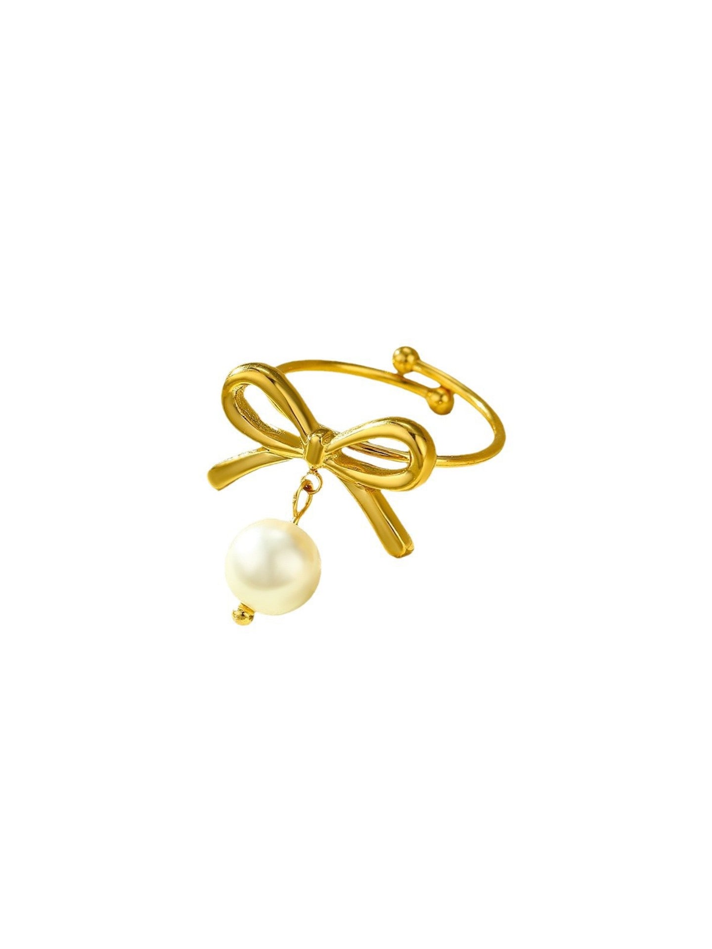 BOW PEARL RING