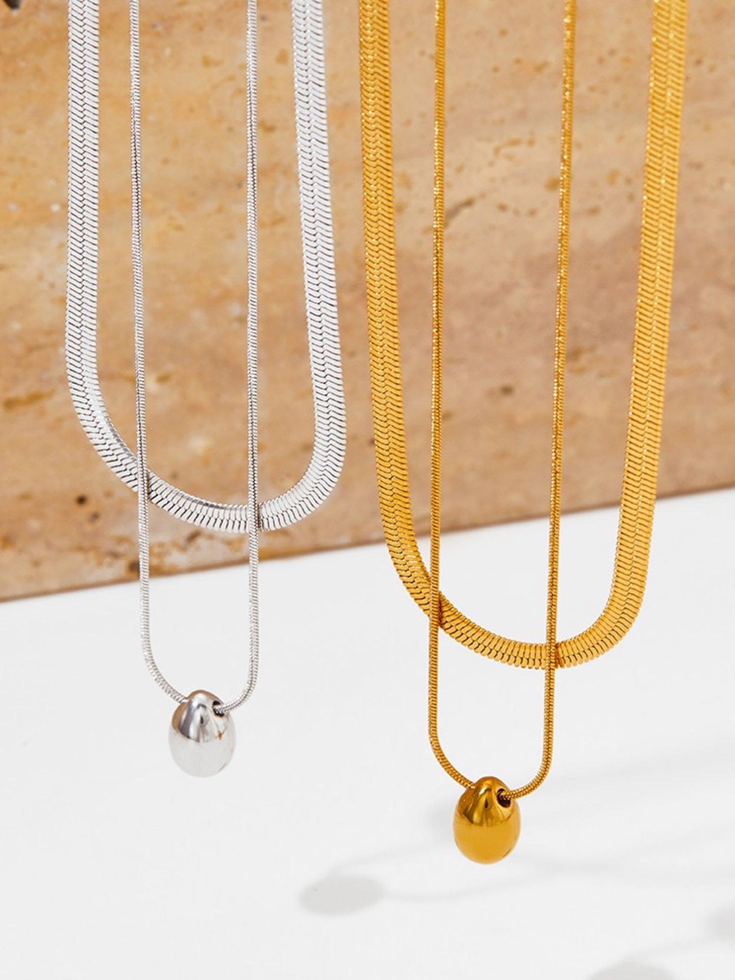 DOUBLE WATERDROP NECKLACE