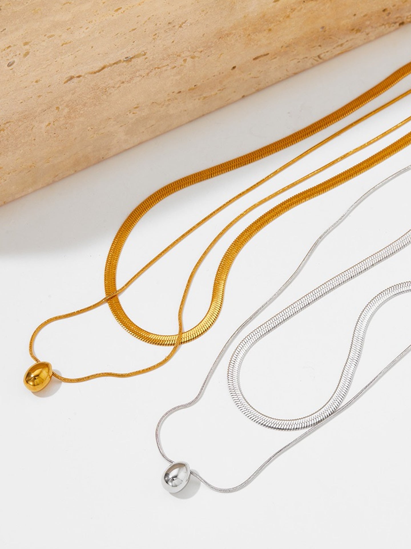 DOUBLE WATERDROP NECKLACE