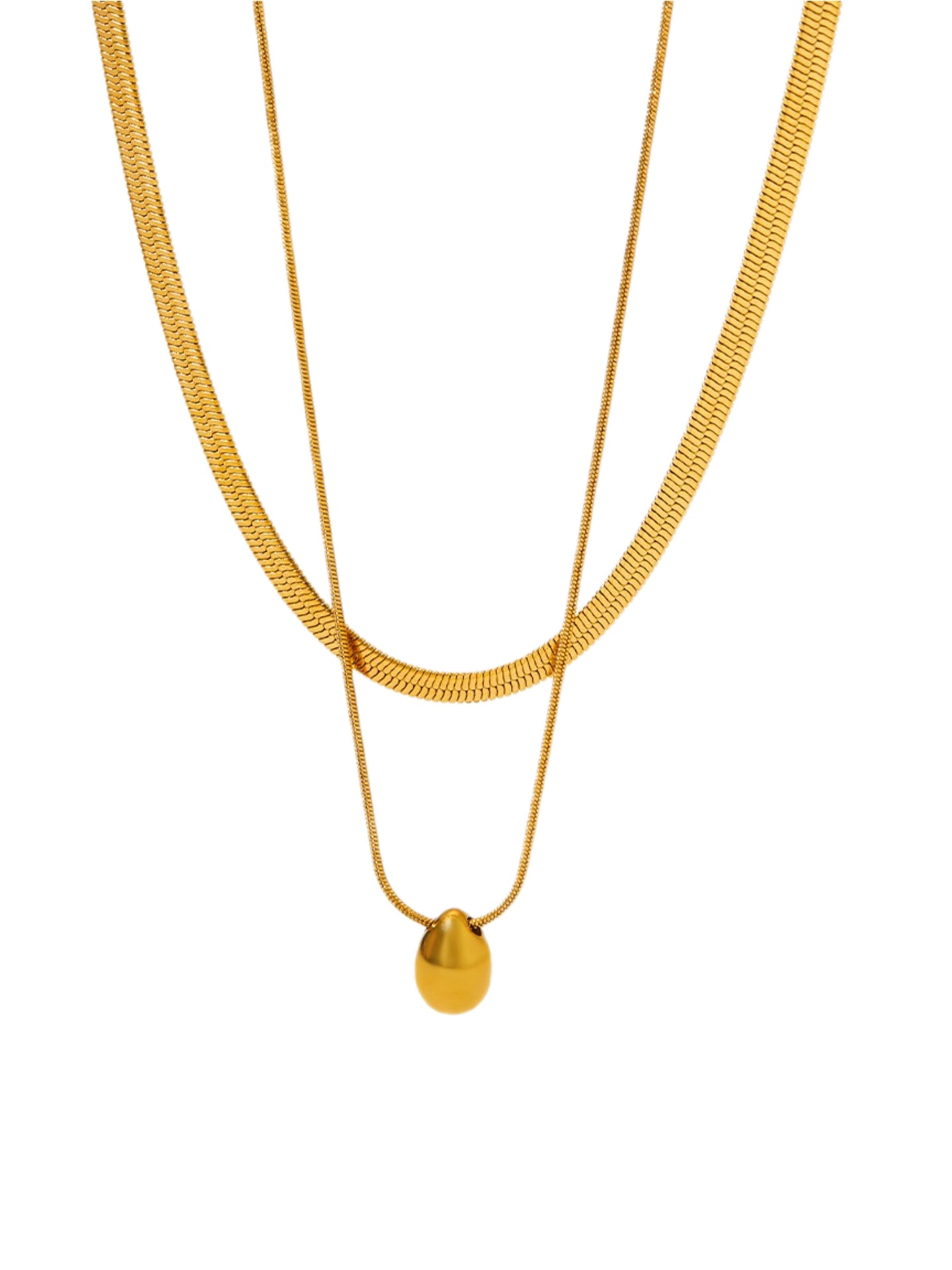 DOUBLE WATERDROP NECKLACE