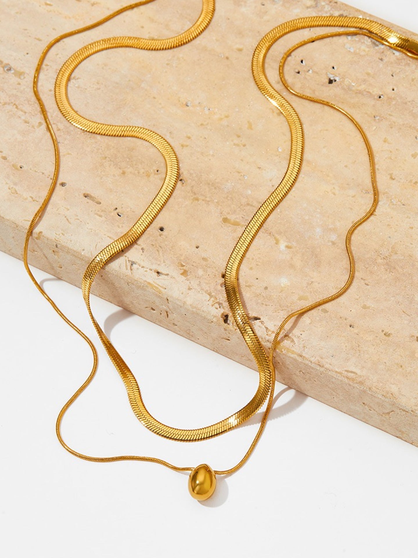 DOUBLE WATERDROP NECKLACE