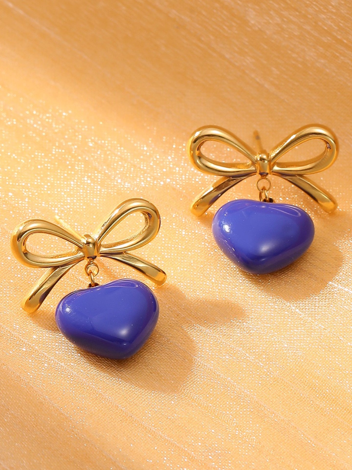 GLAZED HEART EARRINGS