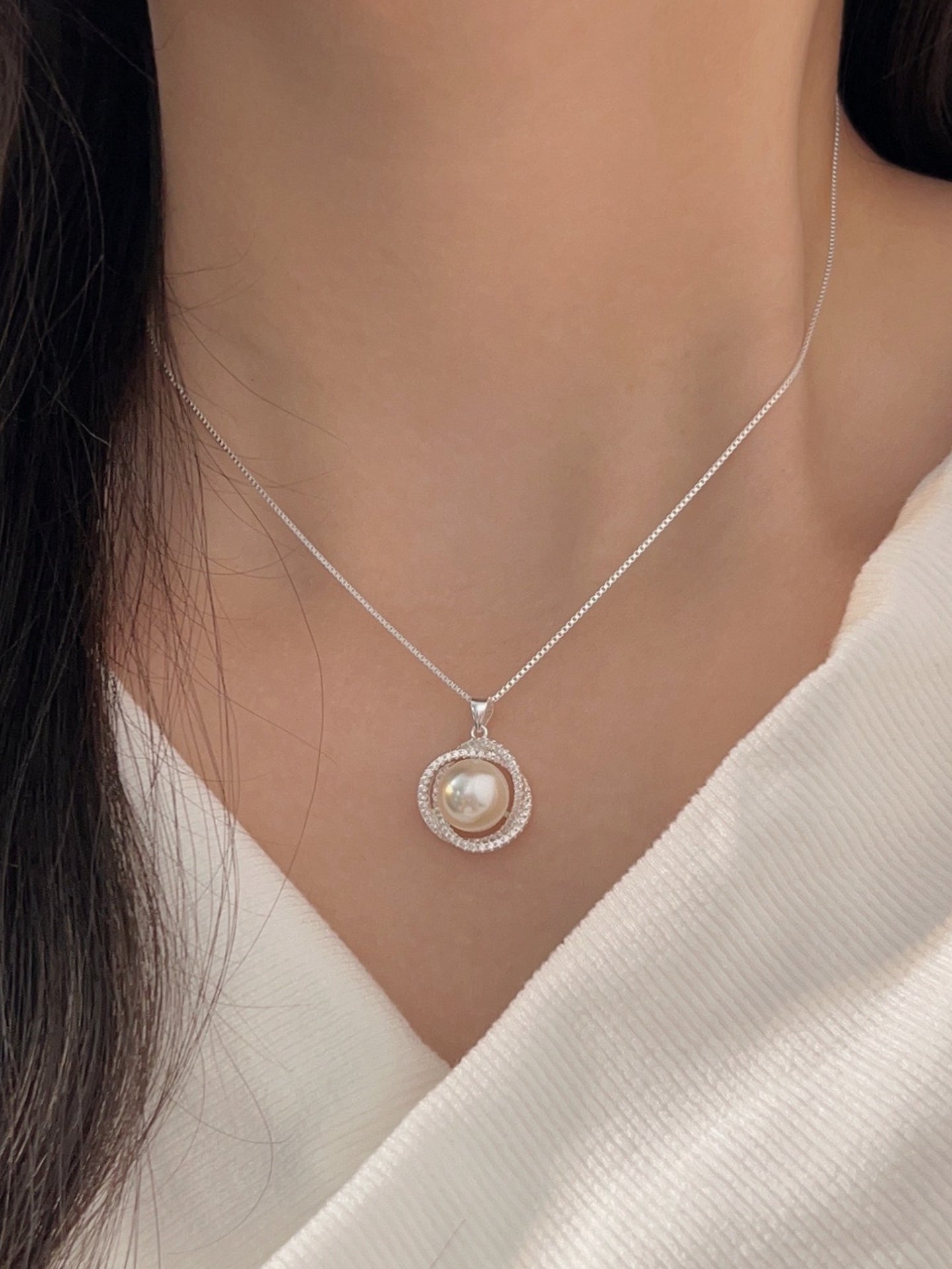 WRAPPED PEARL NECKLACE