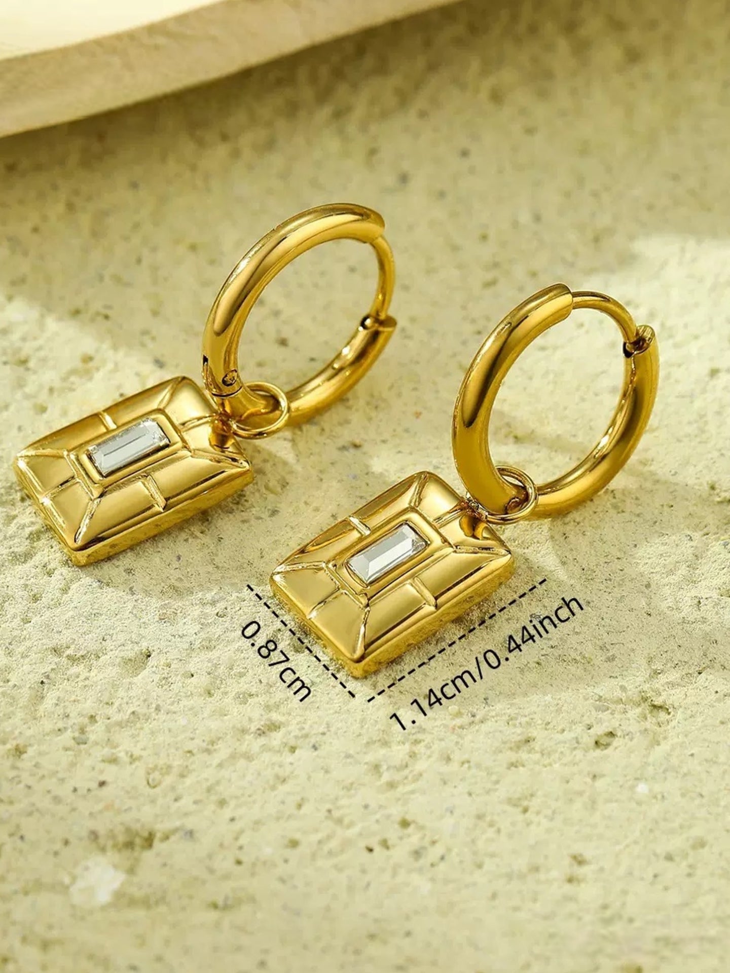 SQUARE ZIRCON EARRINGS