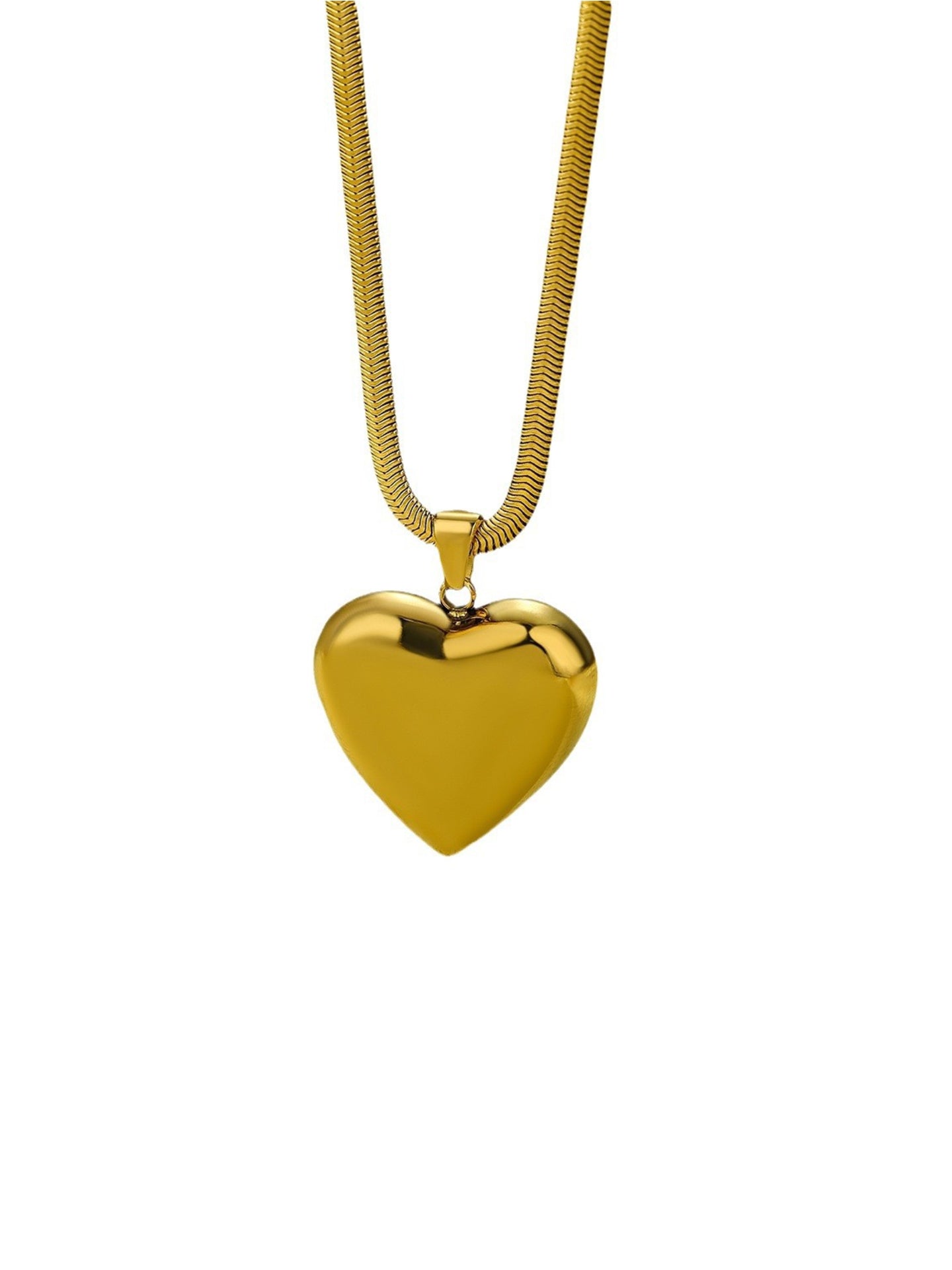 Heart Pendant Snake Chain