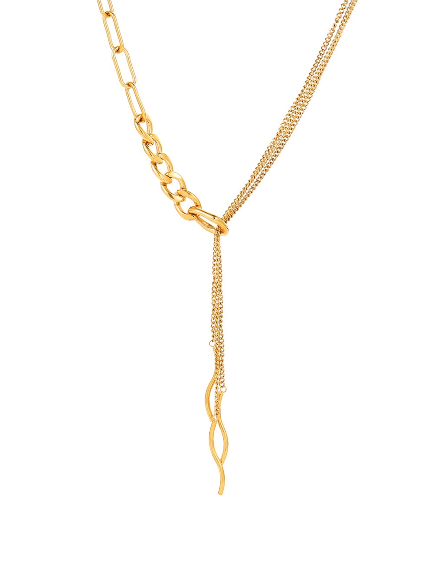 CASCADING Y-FRINGE NECKLACE