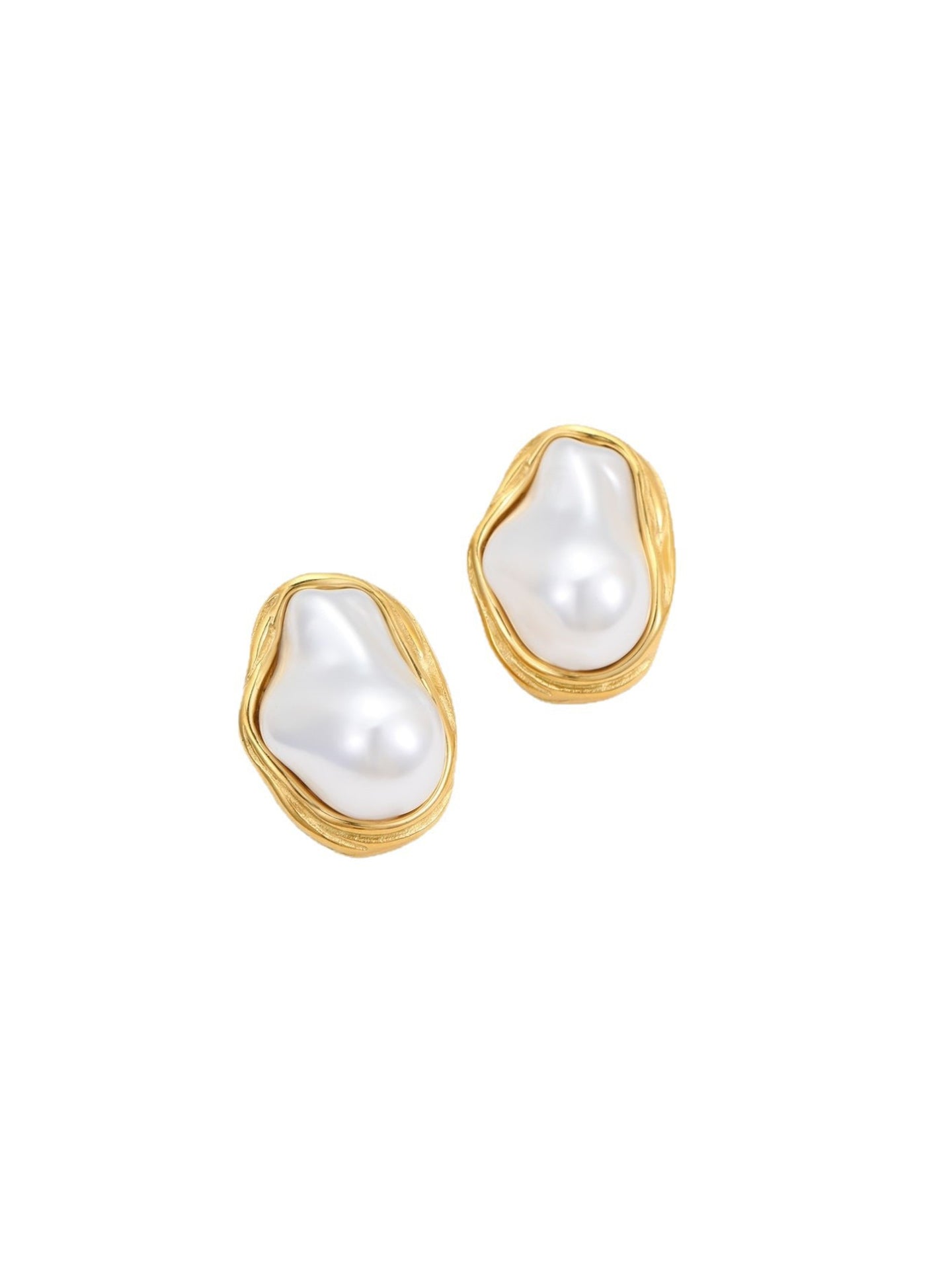 IRREGULAR PEARL GOLD PAIR