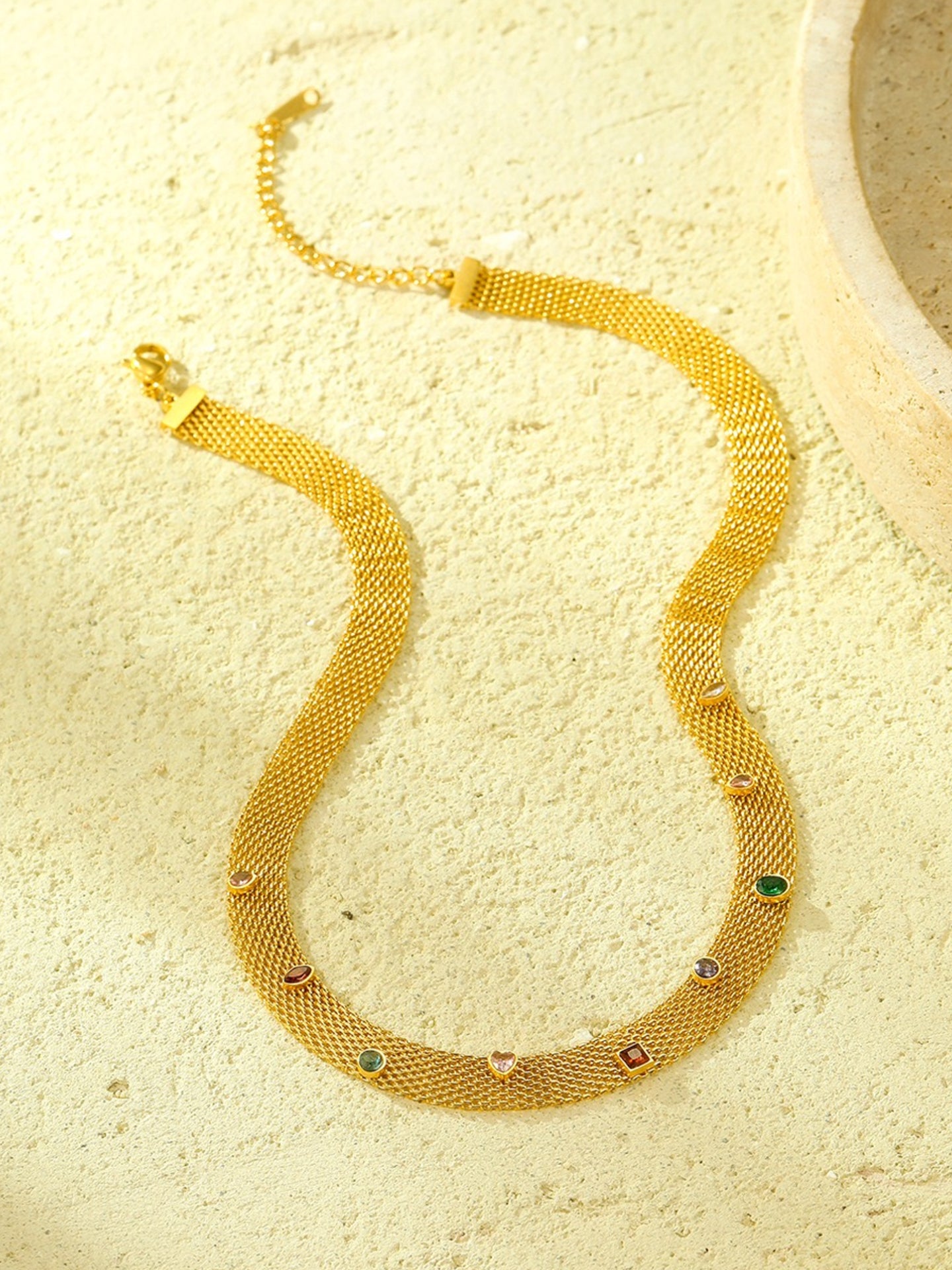 BRAIDED ZIRCON NECKLACE