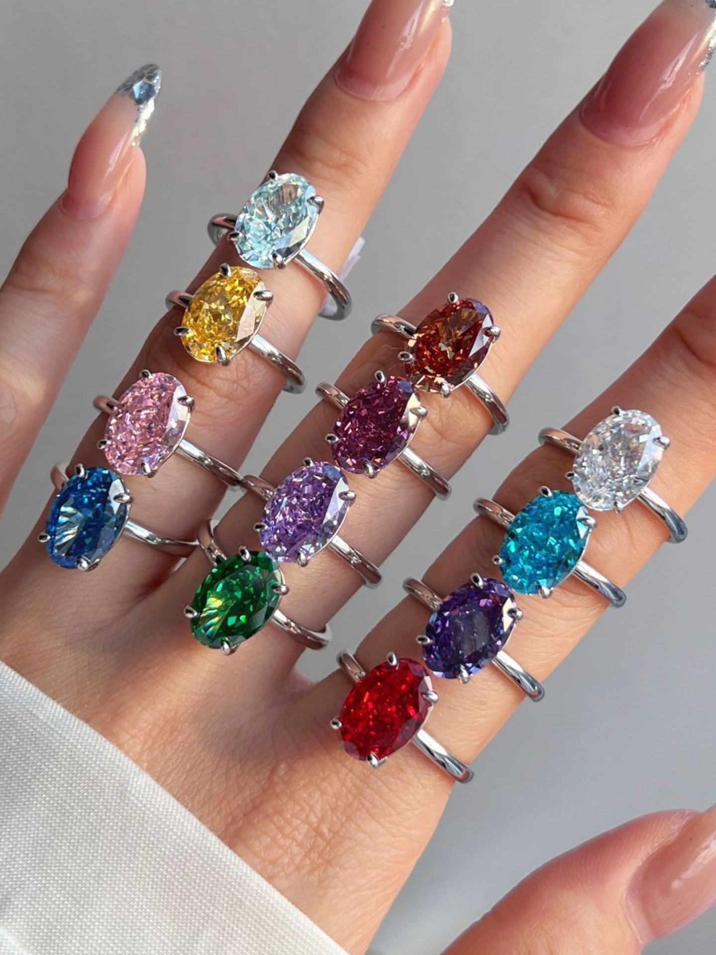 AURORA ICE-CUT SILVER RING