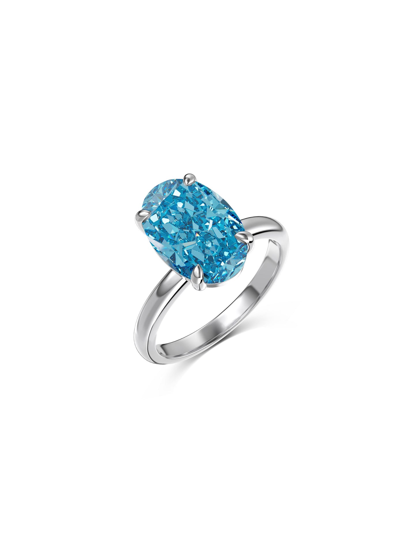 AURORA ICE-CUT SILVER RING