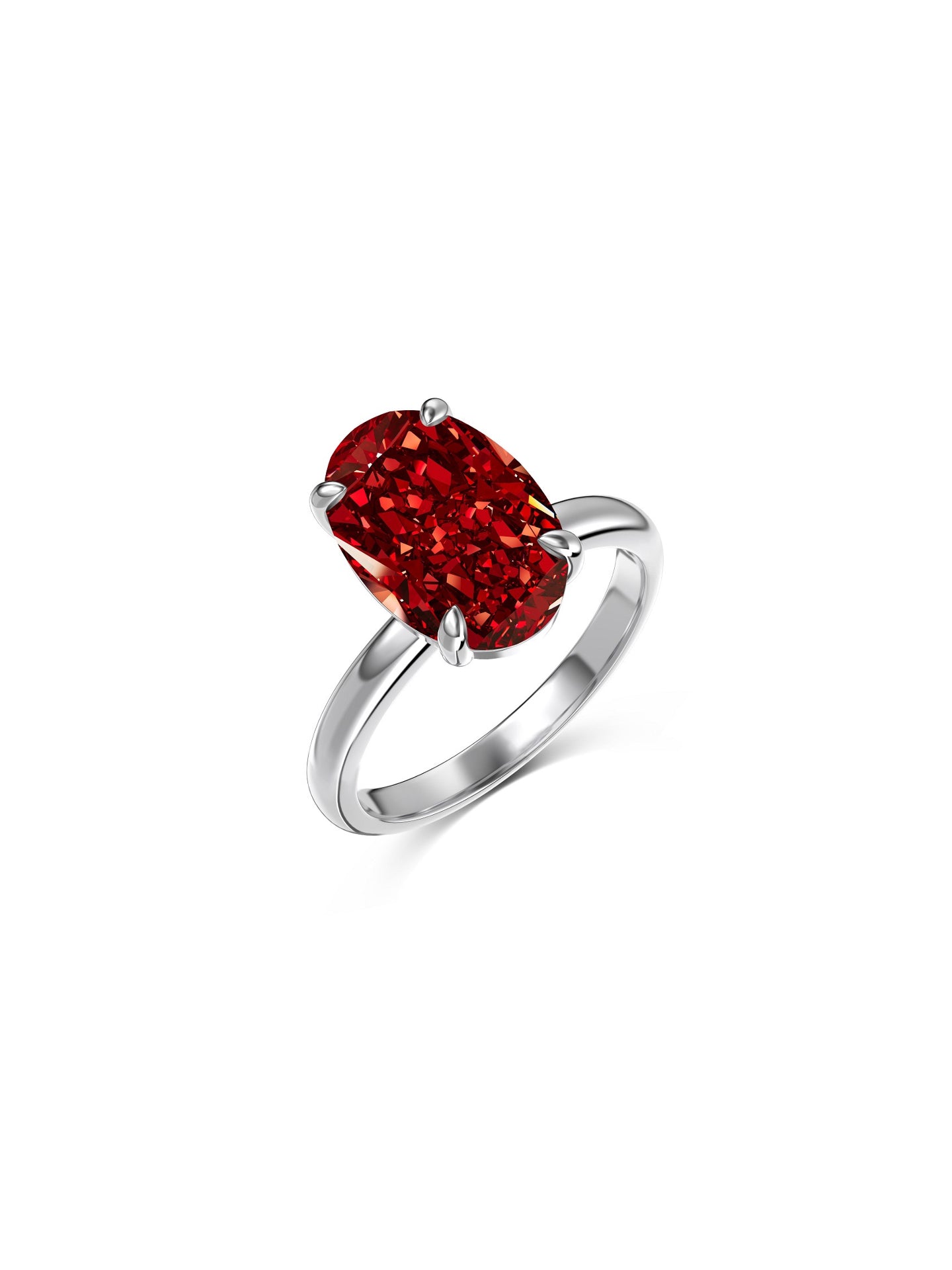 AURORA ICE-CUT SILVER RING