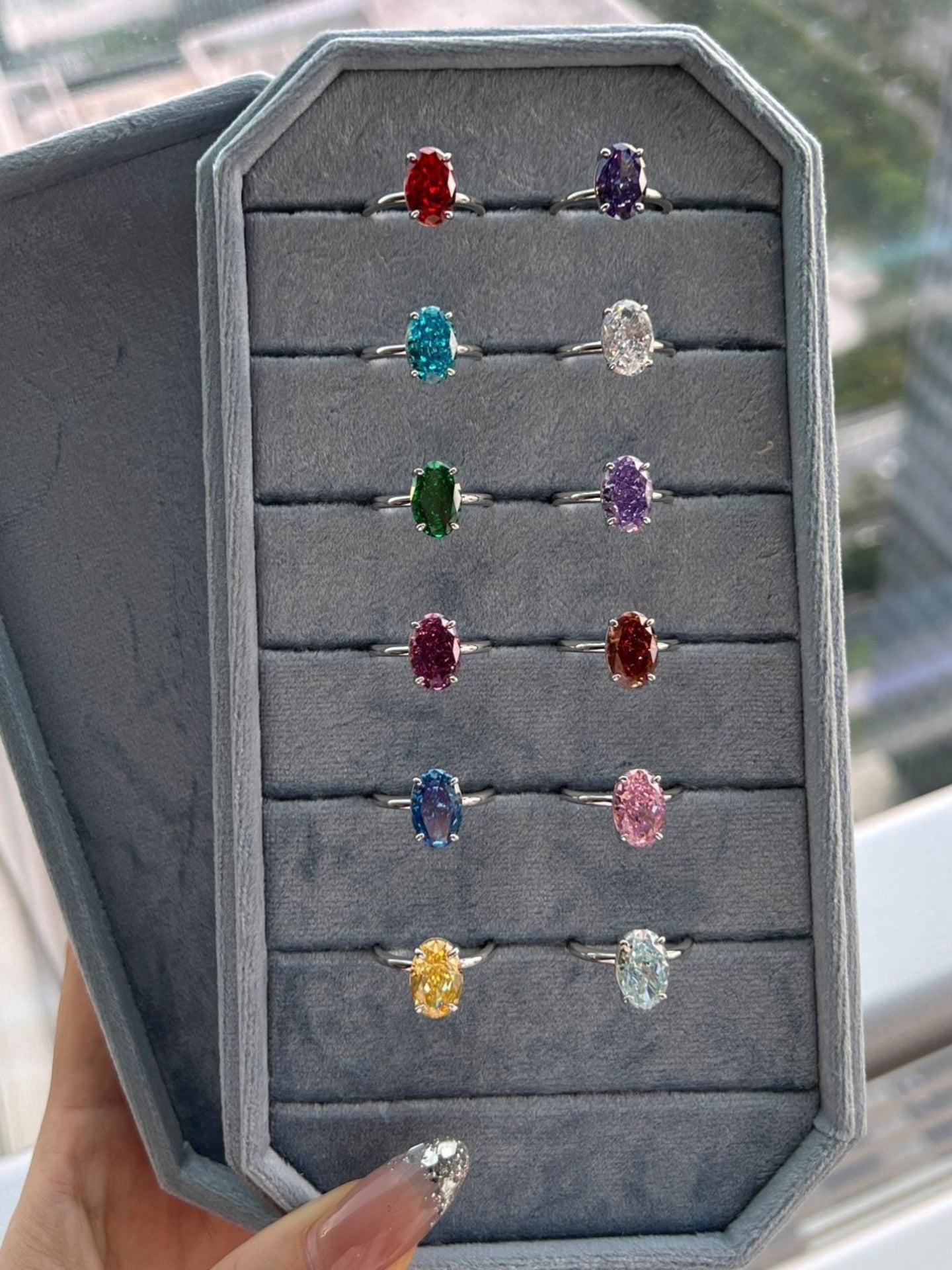 AURORA ICE-CUT SILVER RING