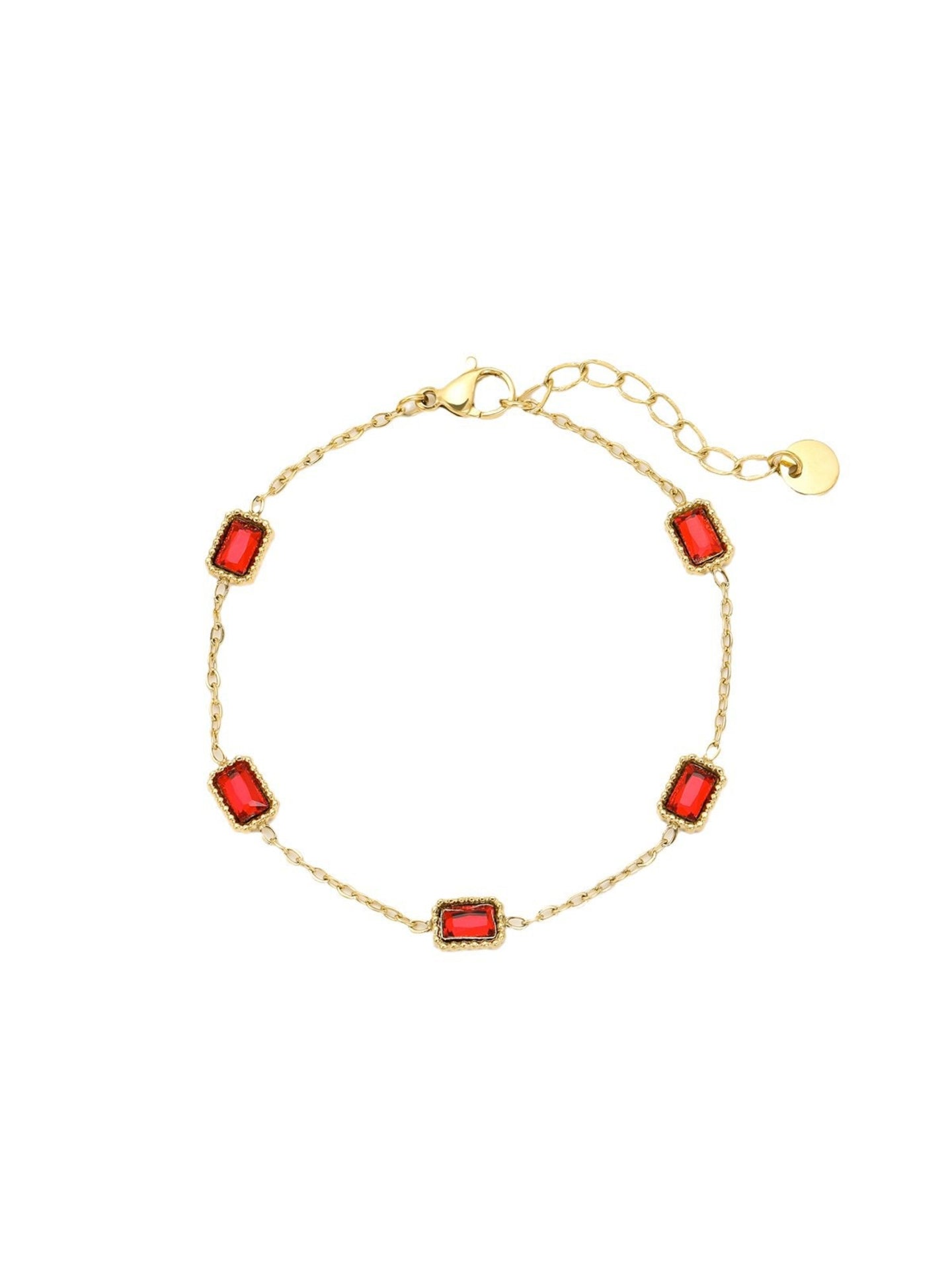 RED ZIRCON JEWELRY SET