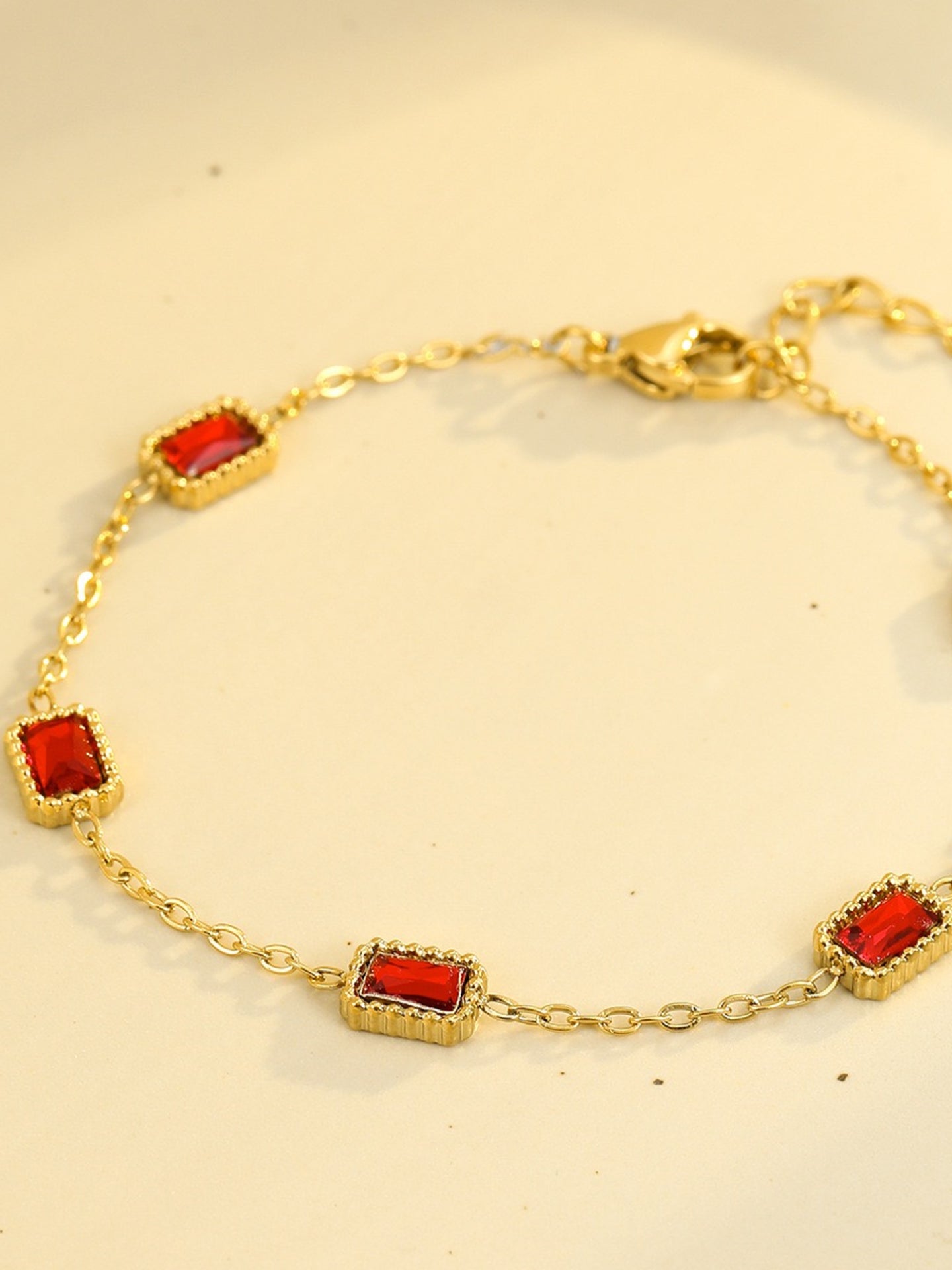 RED ZIRCON JEWELRY SET