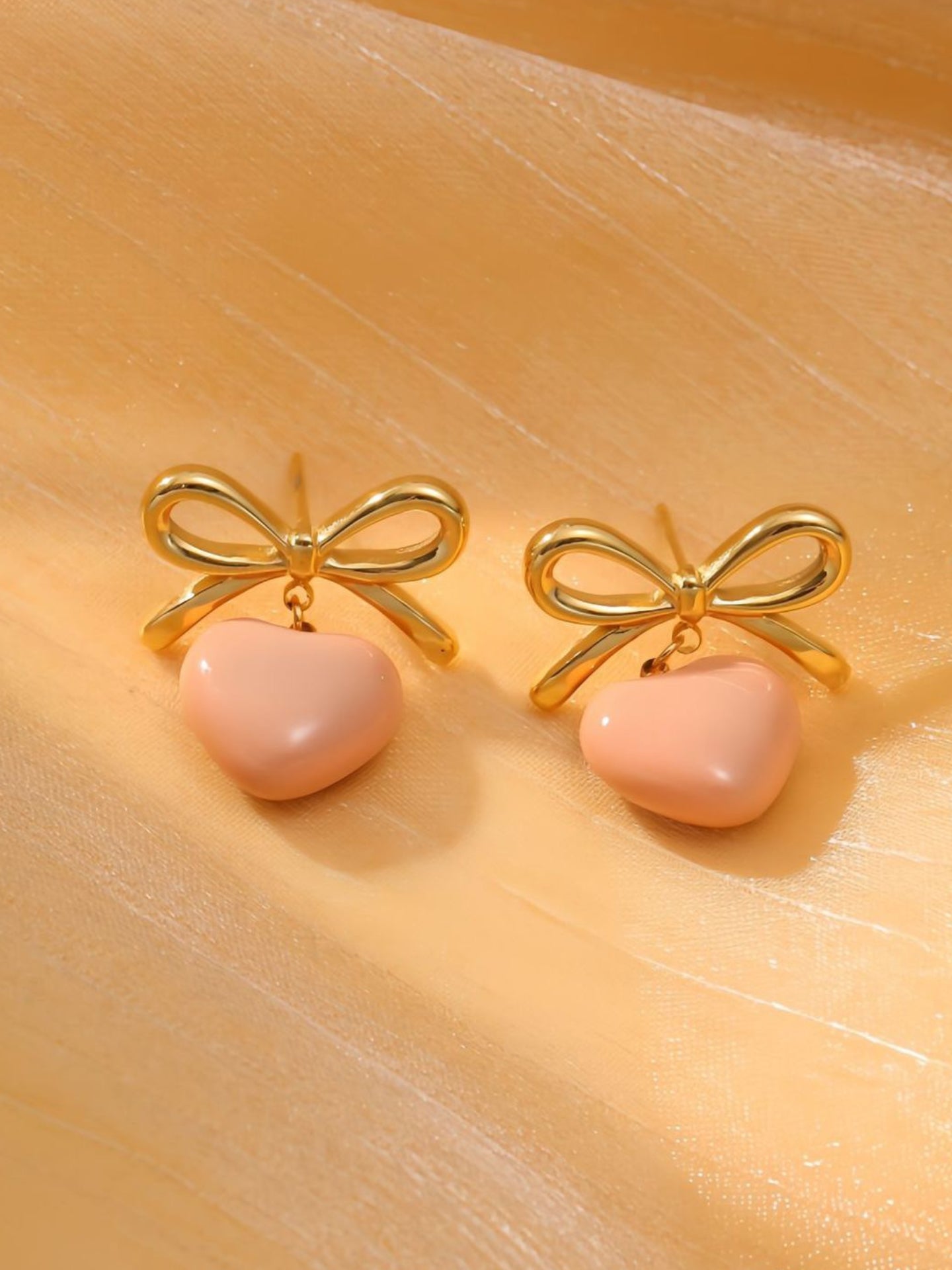 GLAZED HEART EARRINGS